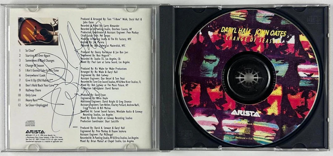 Hall & Oates Fully Group Signed "Change of Season" CD (2 Sigs) (Third