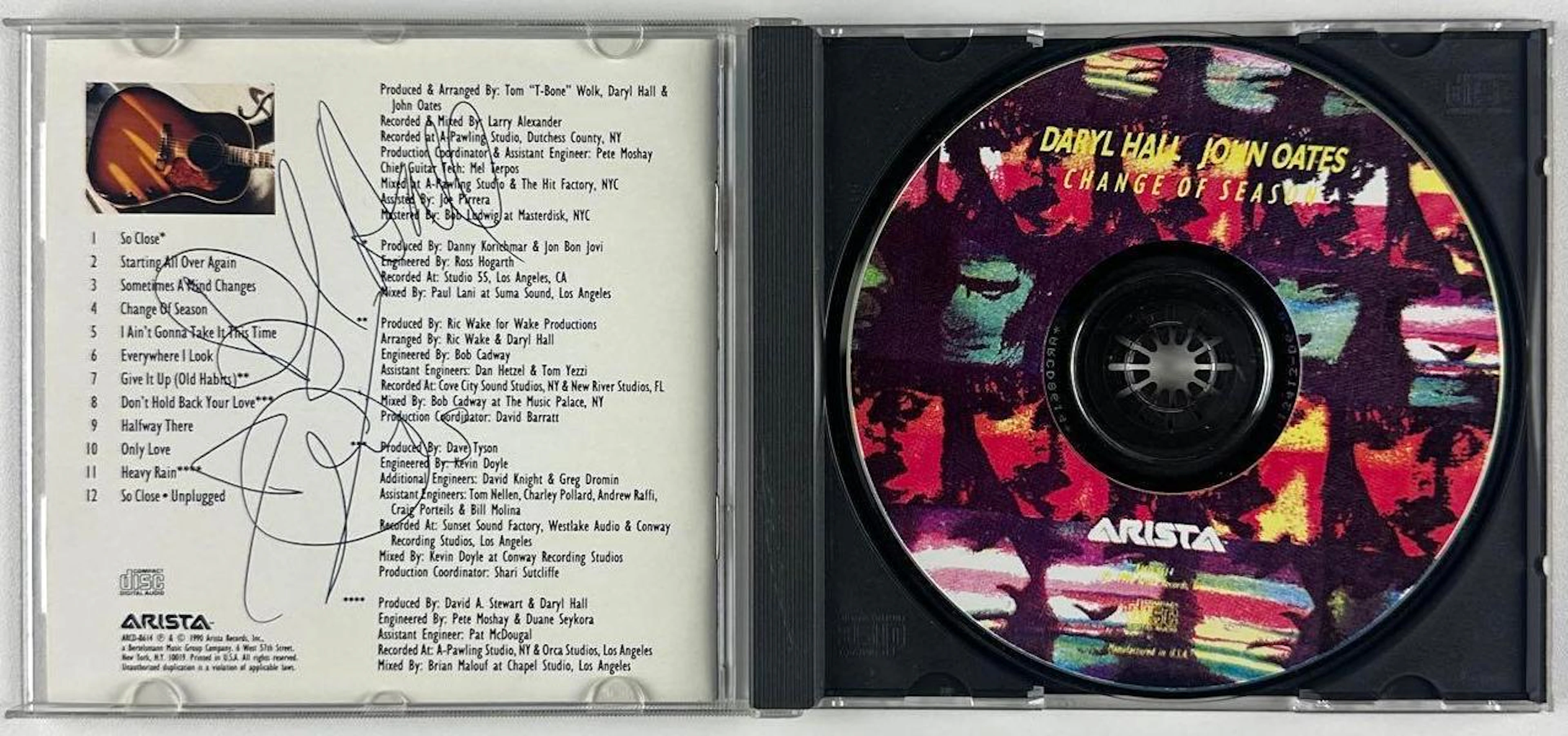 Hall & Oates Fully Group Signed "Change of Season" CD (2 Sigs) (Third