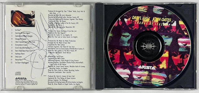 Hall & Oates Fully Group Signed "Change of Season" CD (2 Sigs) (Third