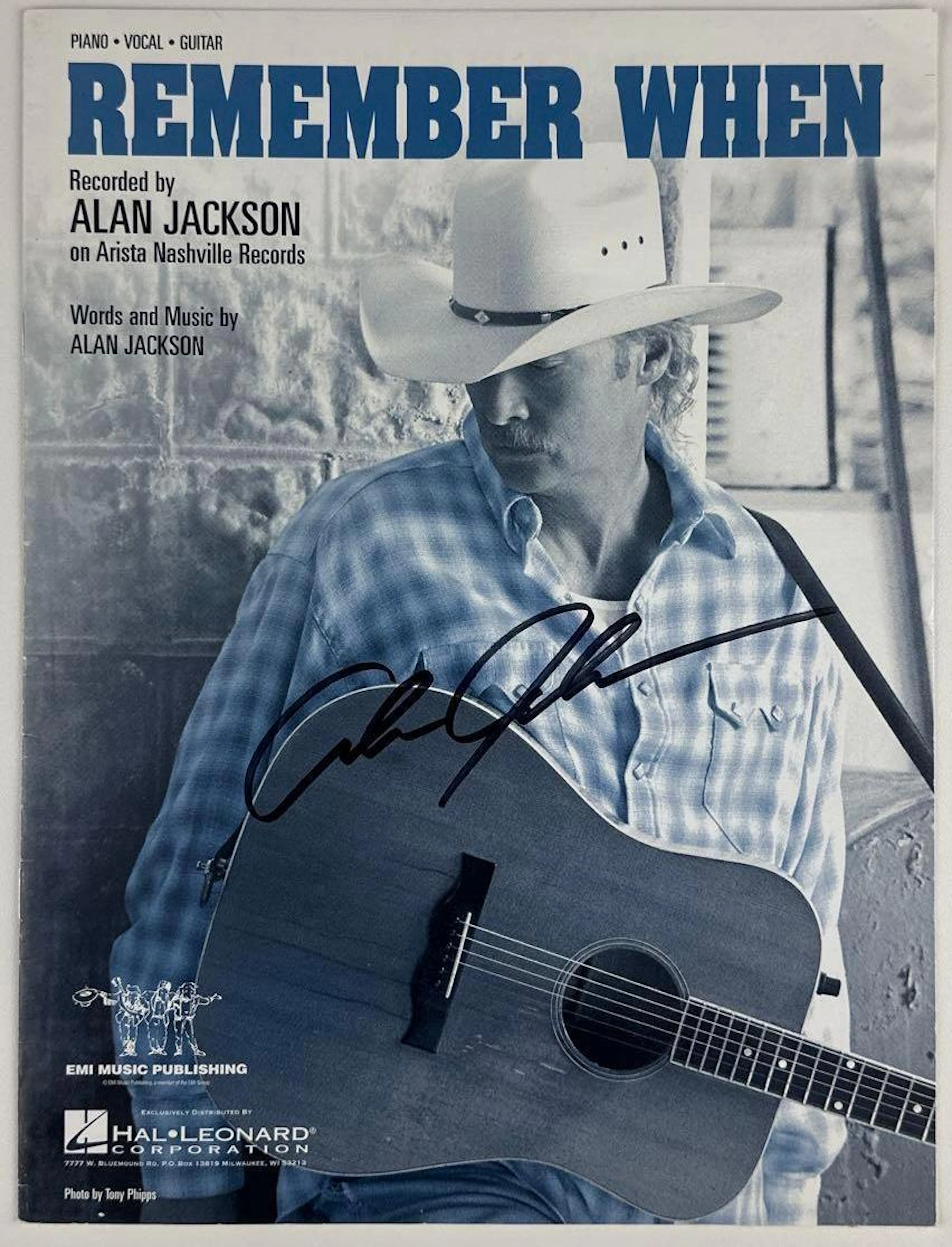Alan Jackson Signed "Remember When" Original Sheet Music (Third Party)