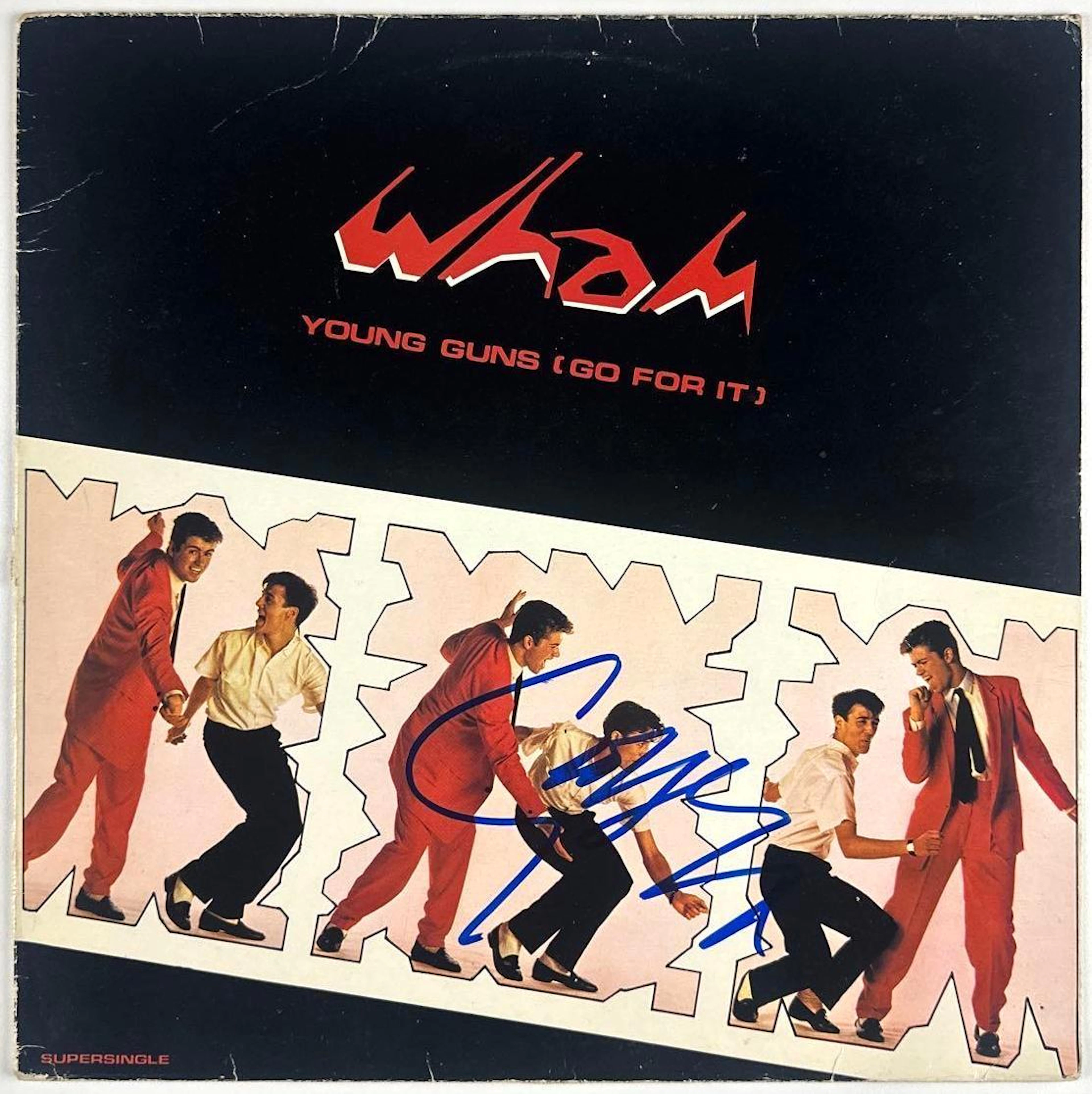 Wham! George Micheal Signed "Young Guns (Go For It)" 12" Single (JSA)