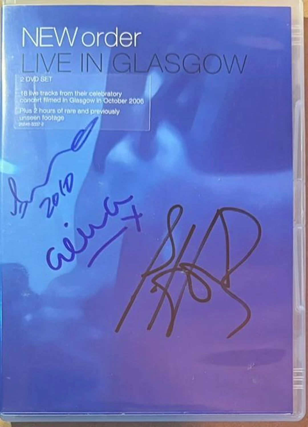 New Order Group Signed "Live in Glasgow" DVD (3 Sigs) (Third Party Guaranteed)