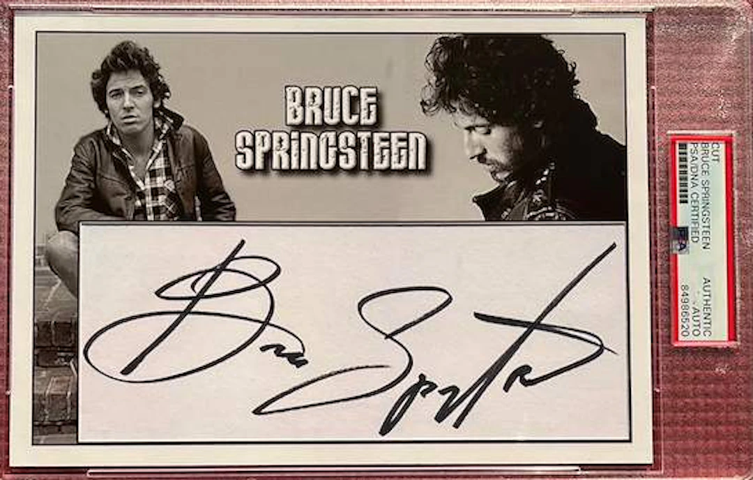 Bruce Springsteen Signed 5" x 7" Card Cut (PSA/DNA Encapsulated)