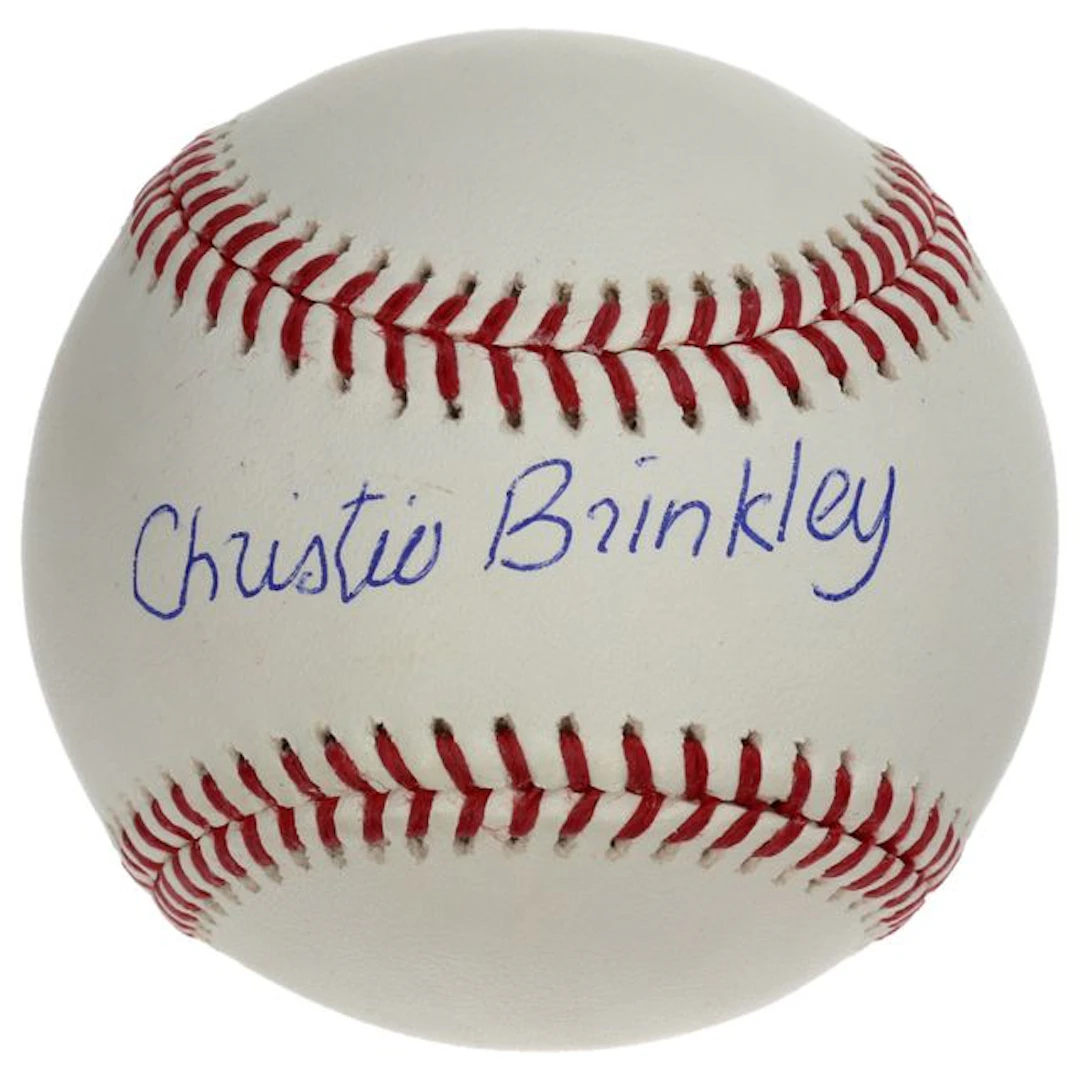 Christie Brinkley Signed Rawlings Brand OMLB Baseball (JSA Authentication)