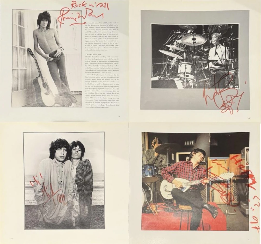 The Rolling Stones Lot of (4) Signed 13" x 13" Photos (4 Sigs) (JSA