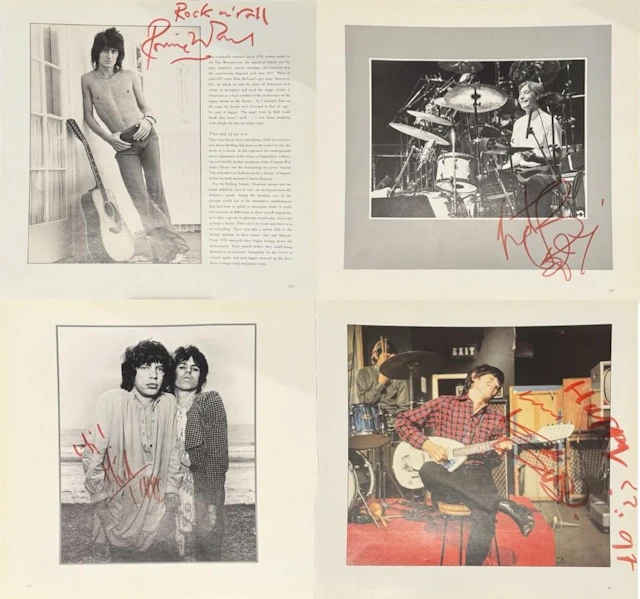 The Rolling Stones Lot of (4) Signed 13" x 13" Photos (4 Sigs) (JSA