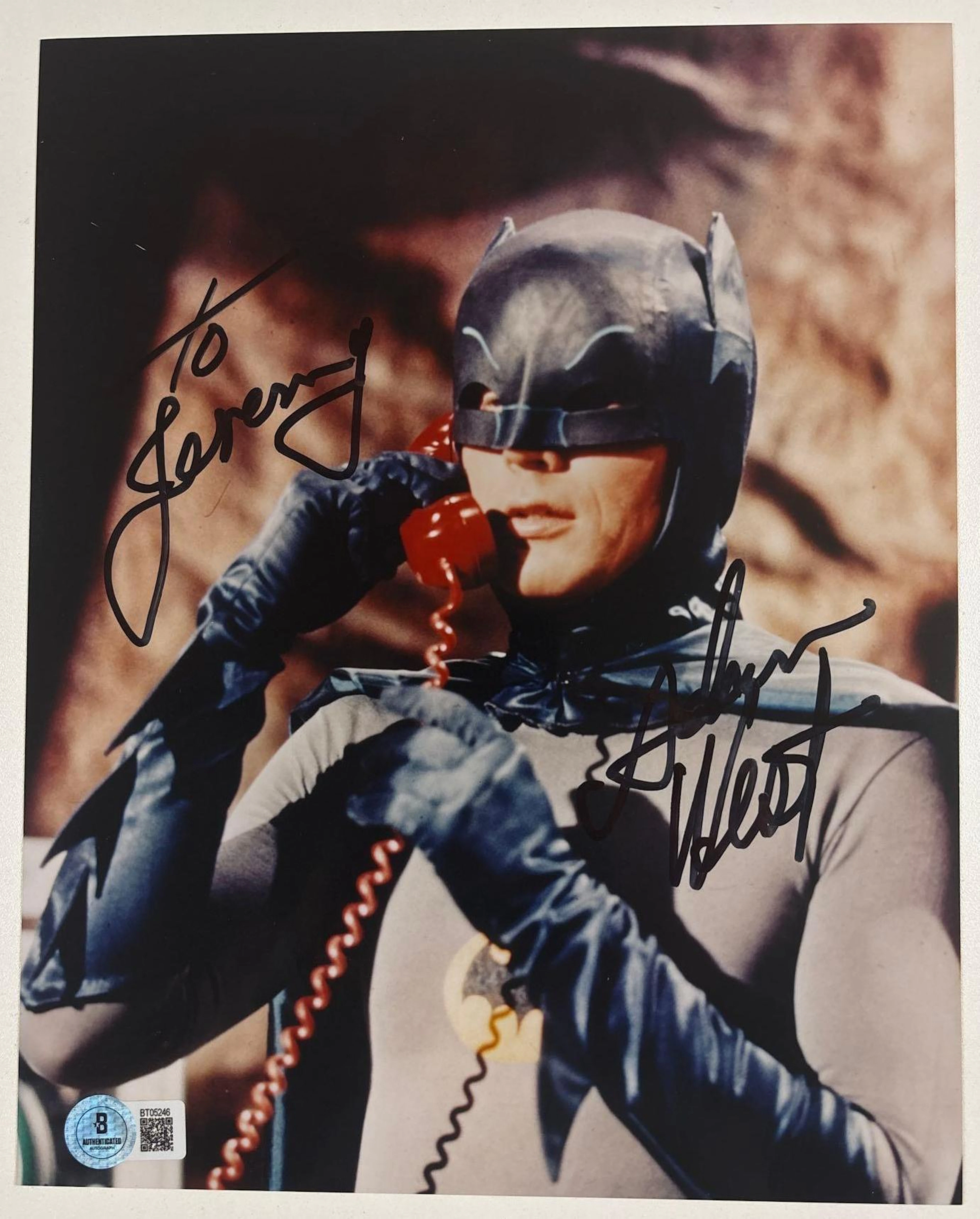 Batman: Adam West Signed 10" x 8" Photo as Batman (Beckett Authentication)
