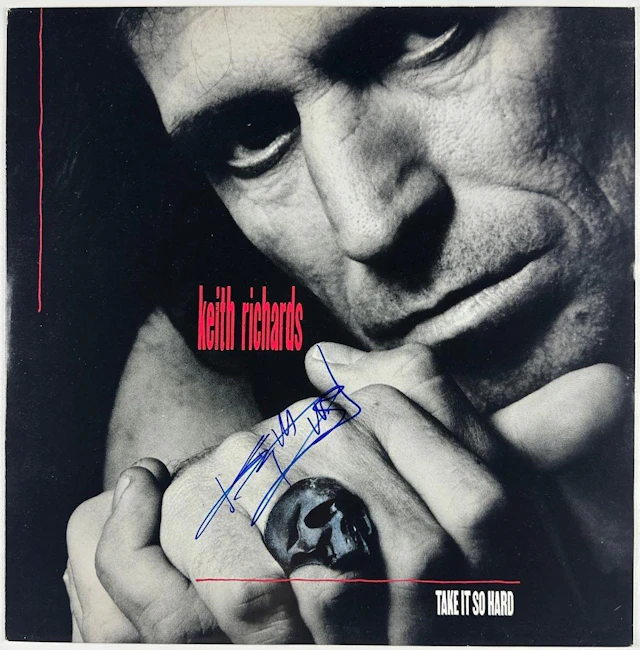 The Rolling Stones: Keith Richards Signed "Take it So Hard" 12" Single