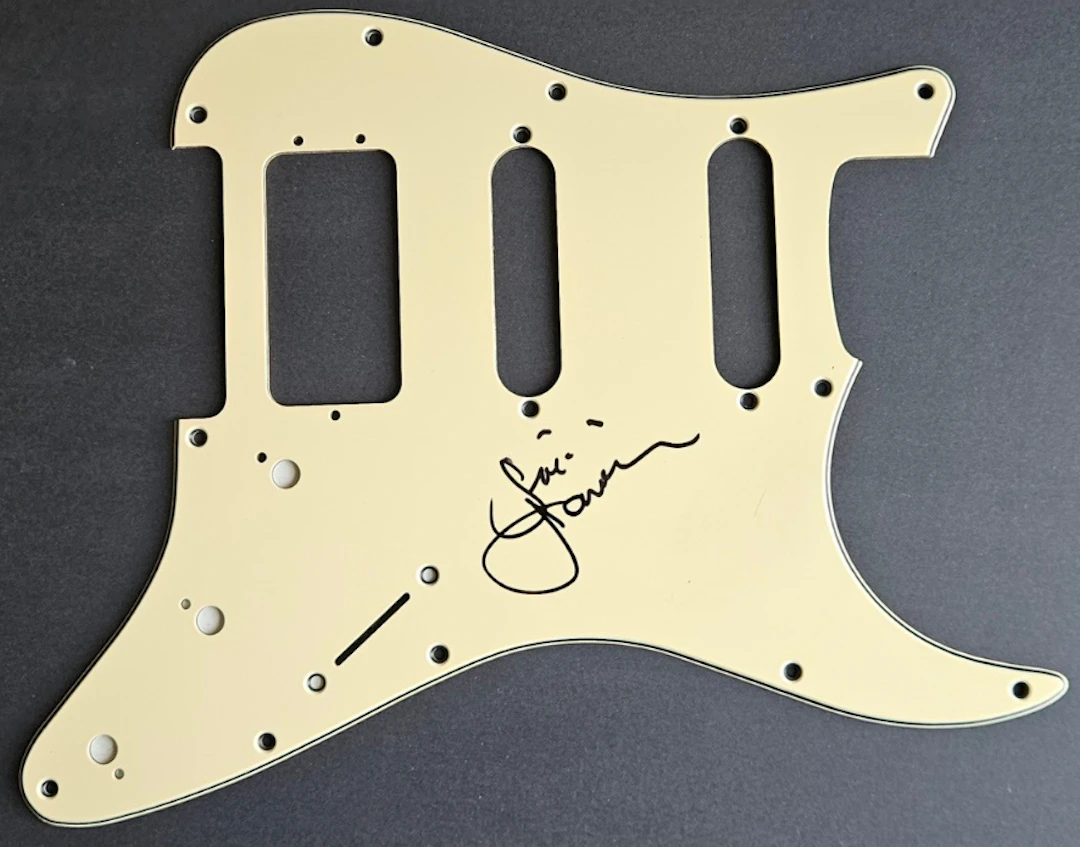 Survivor: Jimi Jamison Signed Stratocaster-Style Pickguard (Third Party)