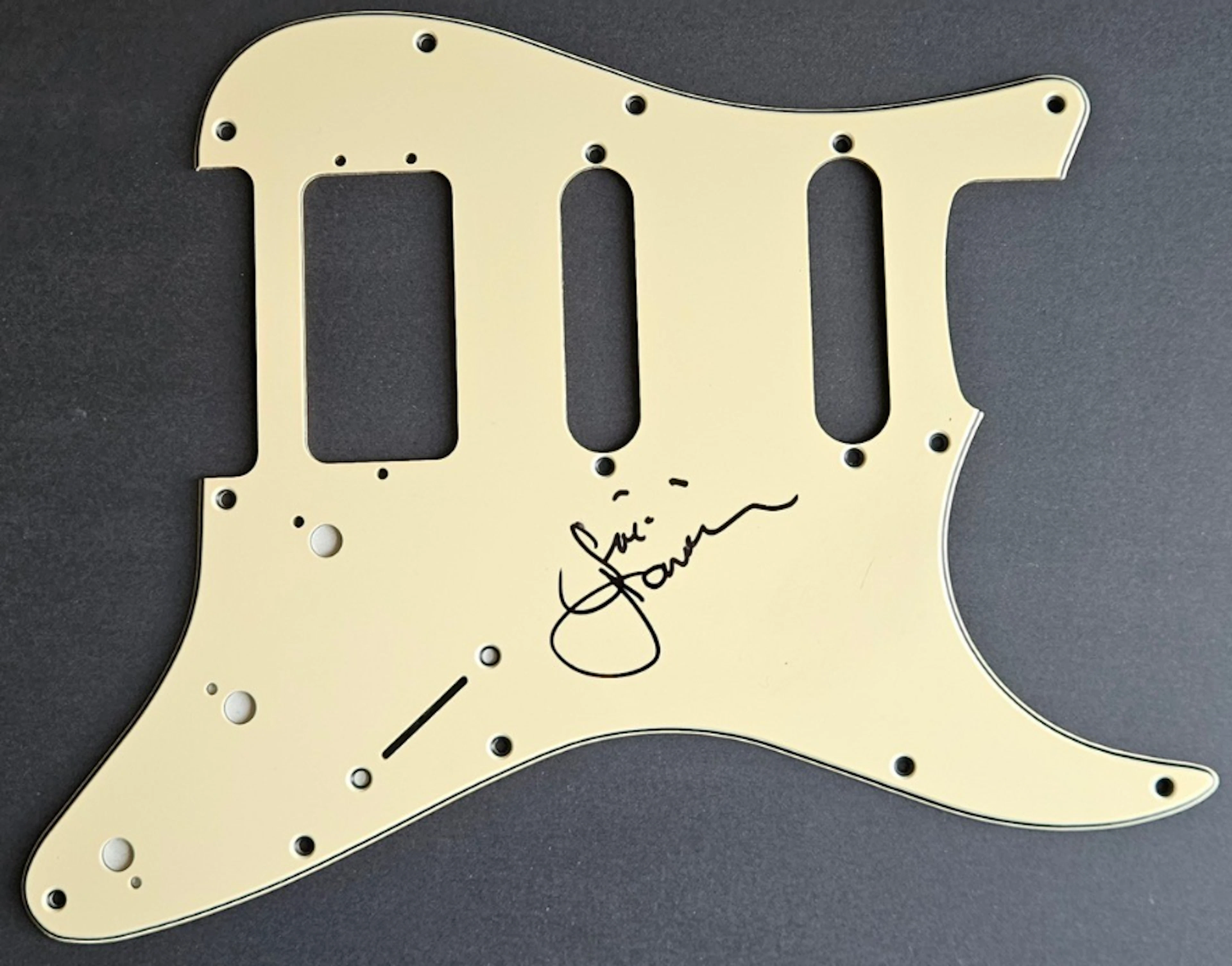 Survivor: Jimi Jamison Signed Stratocaster-Style Pickguard (Third Party)