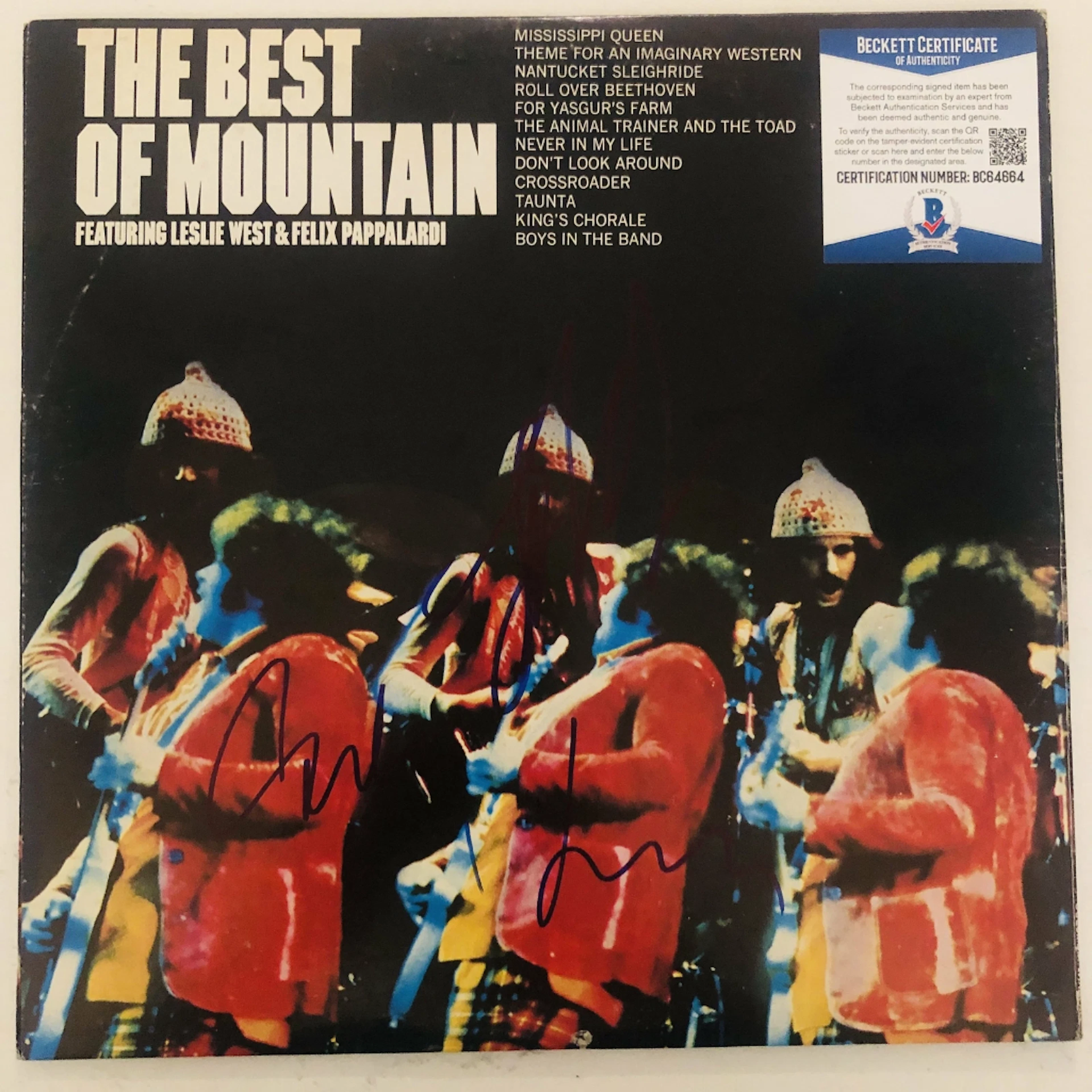 Mountain: Leslie West & Corky Laing Signed "The Best of Mountain"