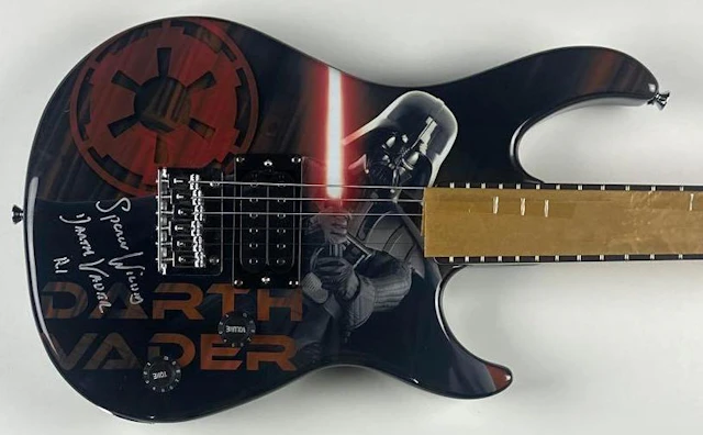 Star Wars: Spencer Wilding Signed Darth Vader Custom Graphics Peavey
