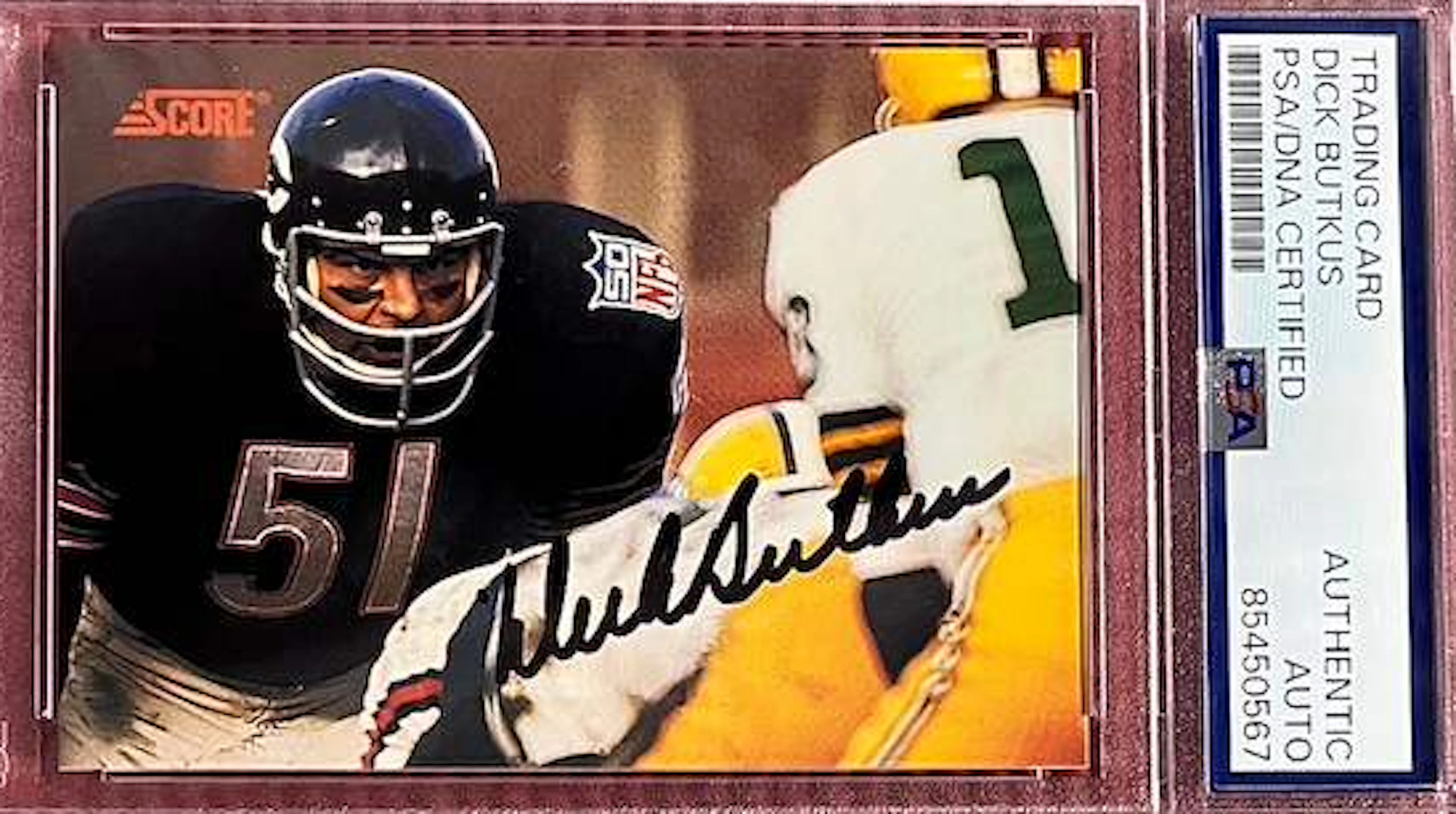 Dick Butkus Chicago Bears Signed Score Card #0385/3000 (PSA/DNA Encapsulated)