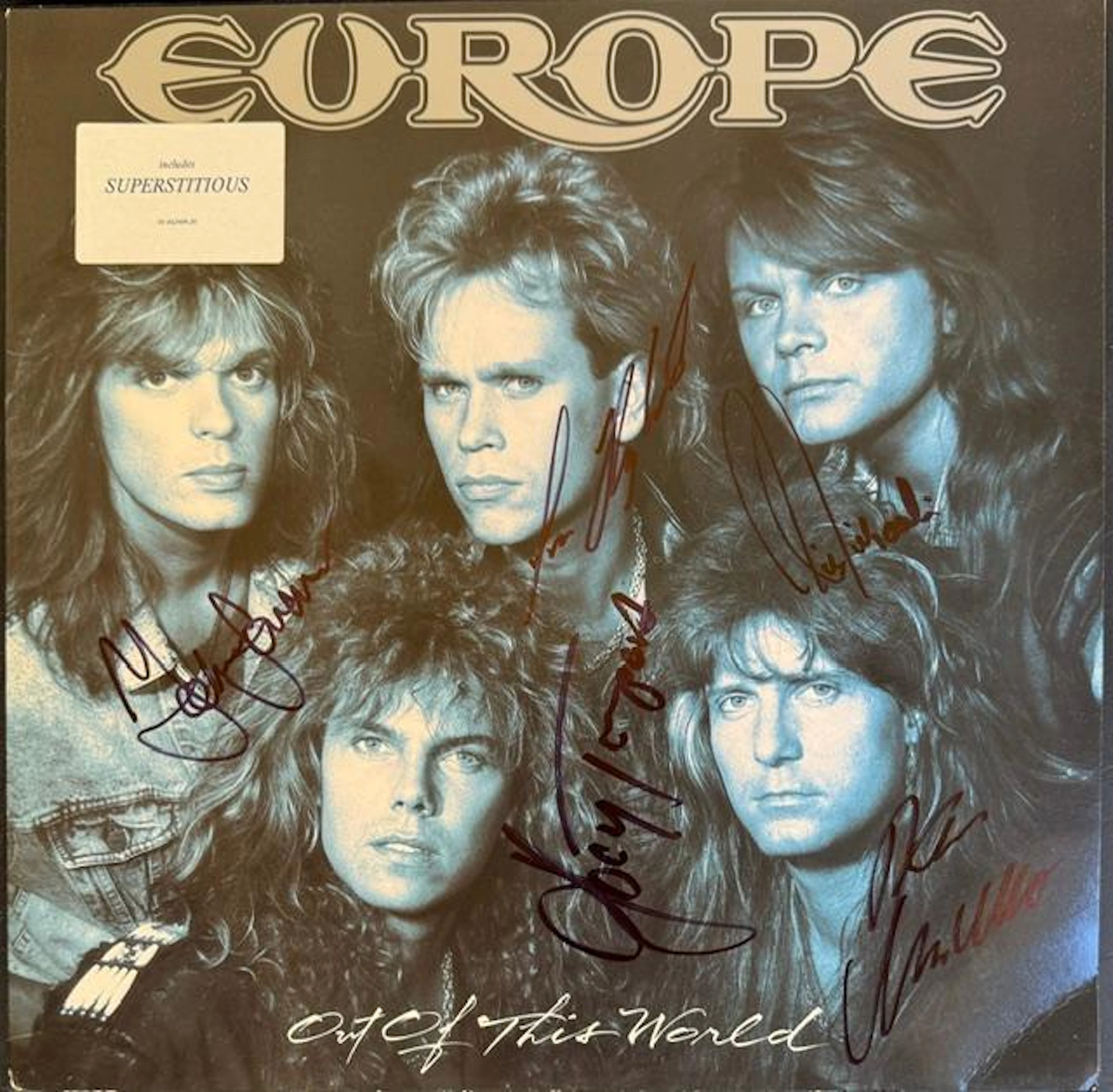 Europe Fully Group Signed "Out of This World" Album (5 Sigs) (Third