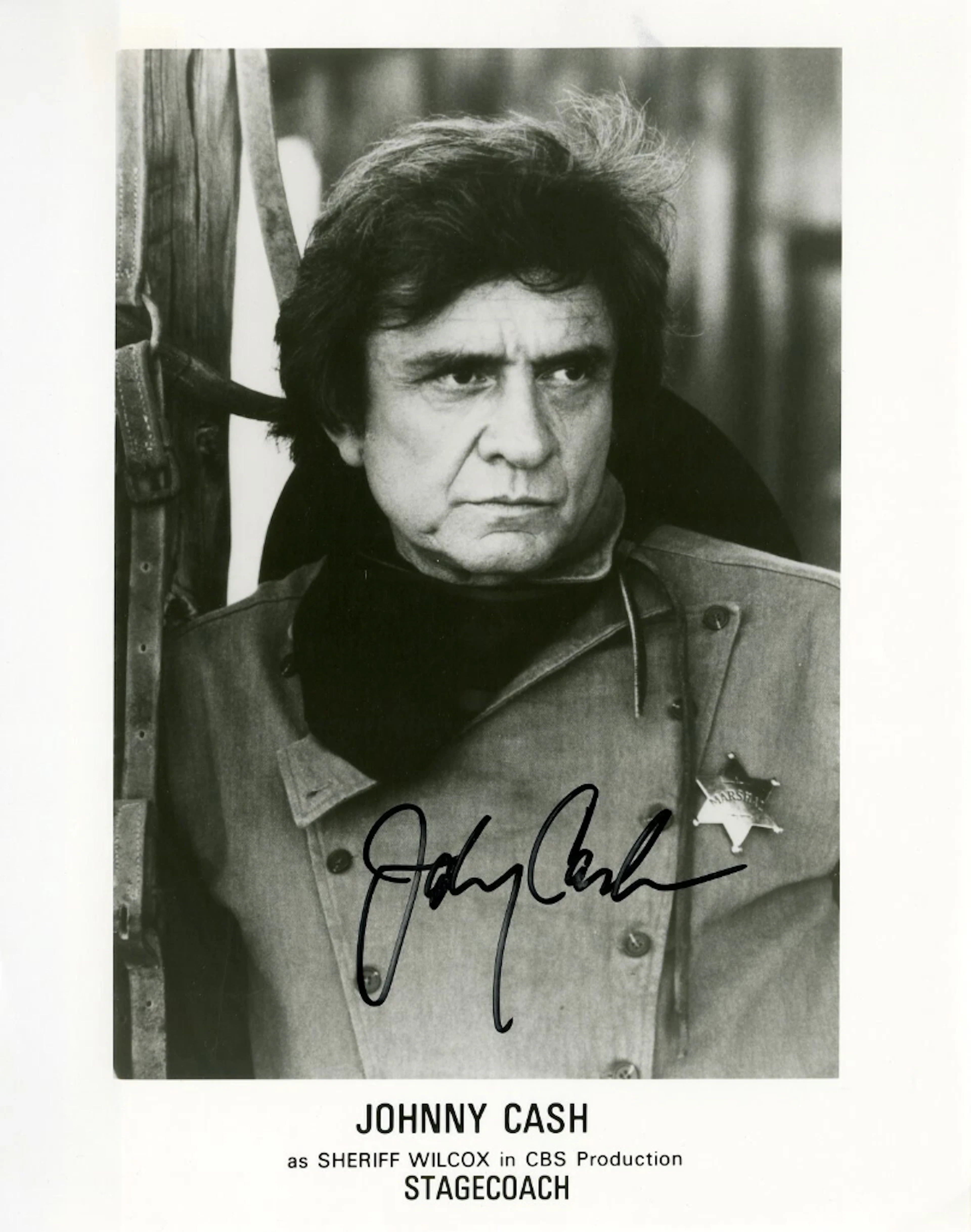 Johnny Cash Signed 10" x 8" Promo Photo (ACOA Authentication)