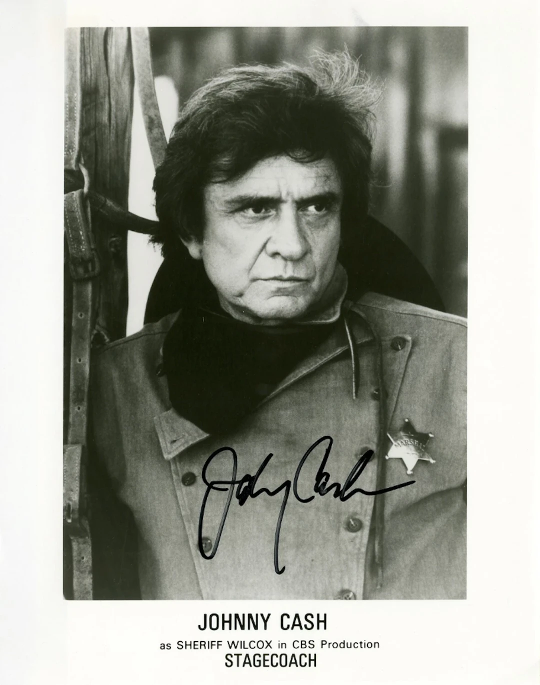 Johnny Cash Signed 10" x 8" Promo Photo (ACOA Authentication)