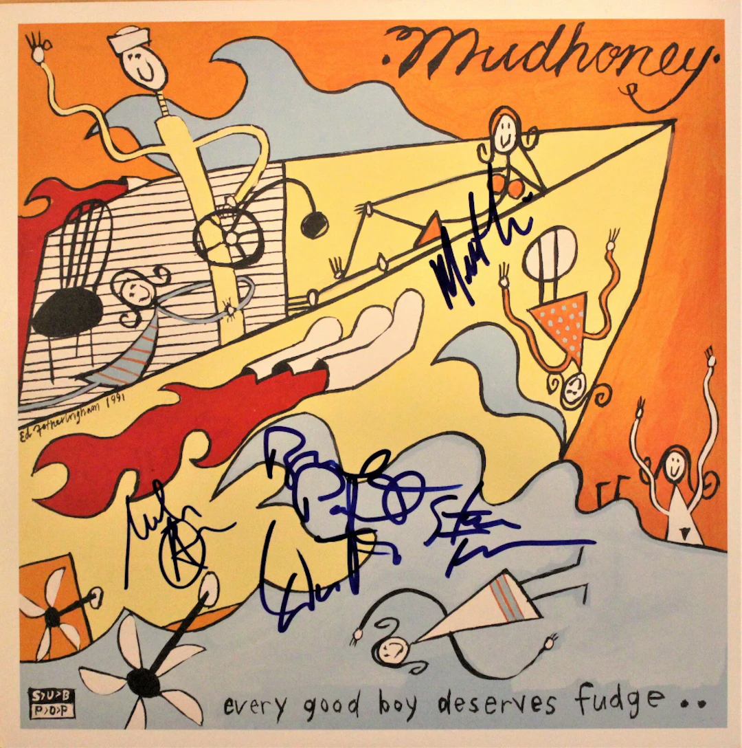Mudhoney Group Signed "Every Good Boy Deserves Fudge" Album (5 Sigs)