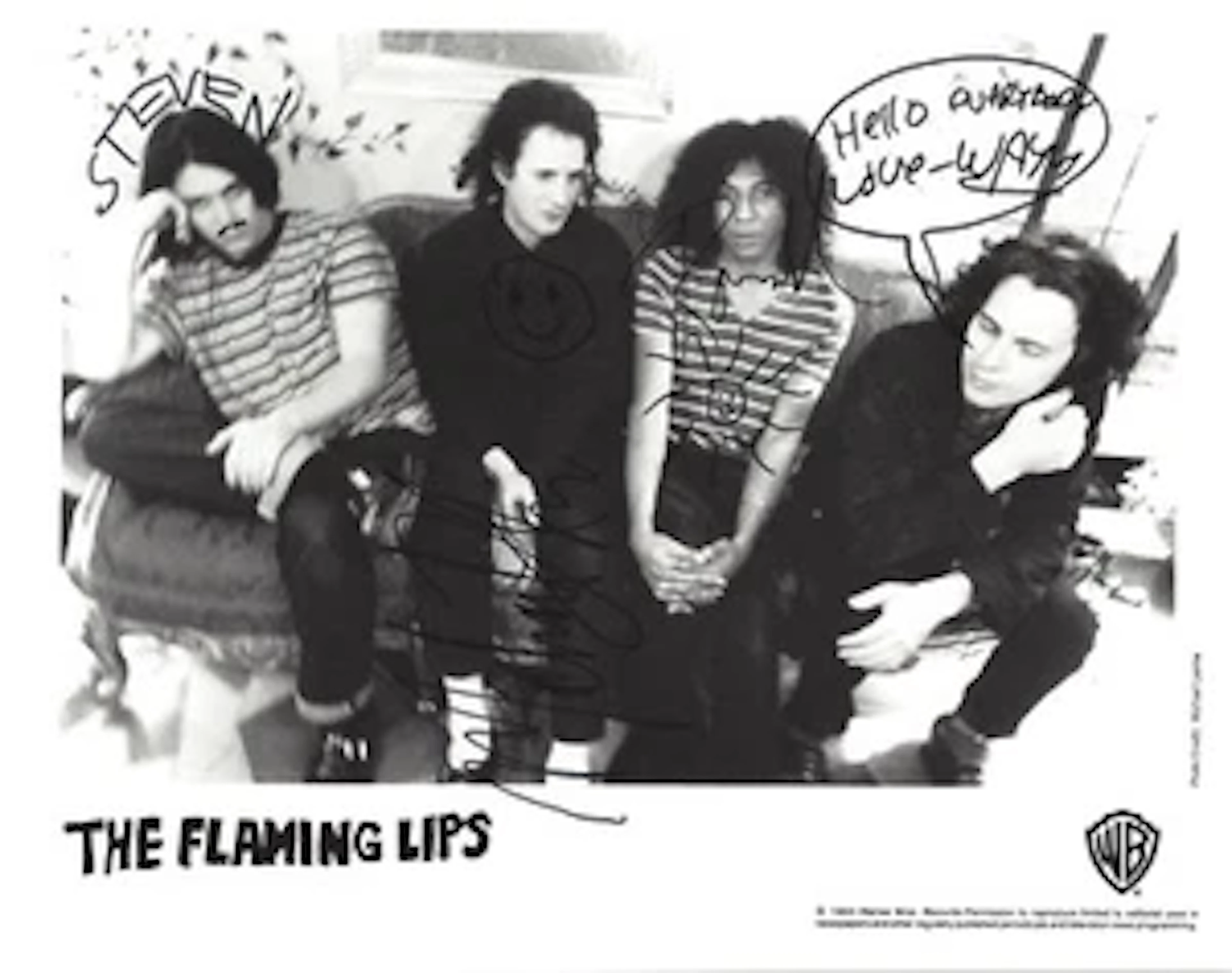 The Flaming Lips Group Signed 8" x 10" 1993 Promo Photo (4 Sigs) (ACOA)