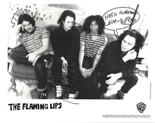 The Flaming Lips Group Signed 8" x 10" 1993 Promo Photo (4 Sigs) (ACOA)
