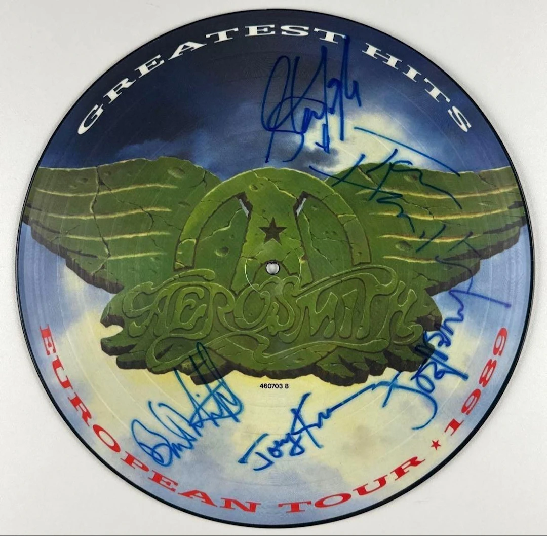 Aerosmith Fully Group Signed "Greatest Hits European Tour 1989" Picture
