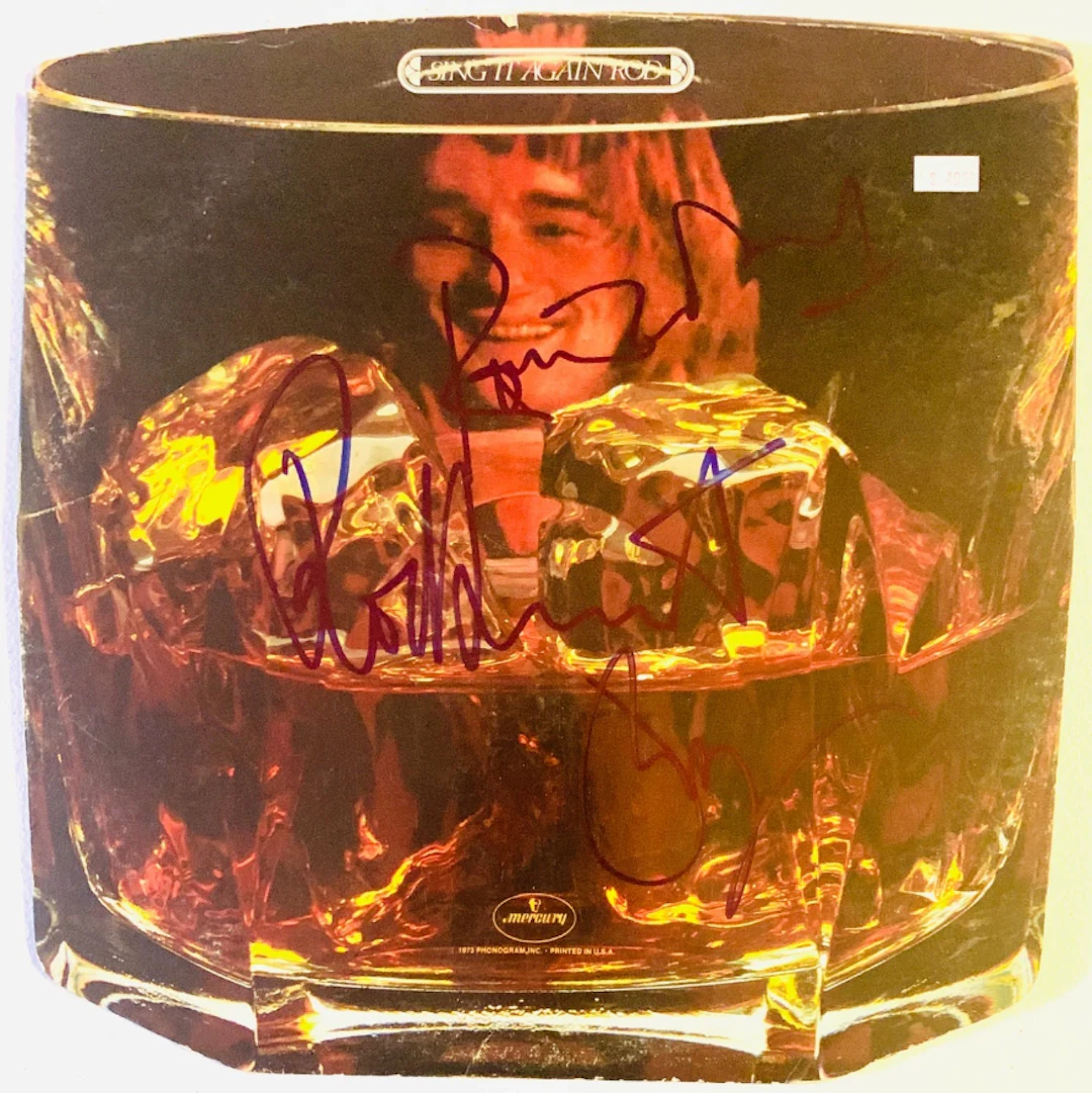 Faces: Rod Stewart Signed "Sing It Again Rod" Album Sleeve (3 Sigs) (Beckett)