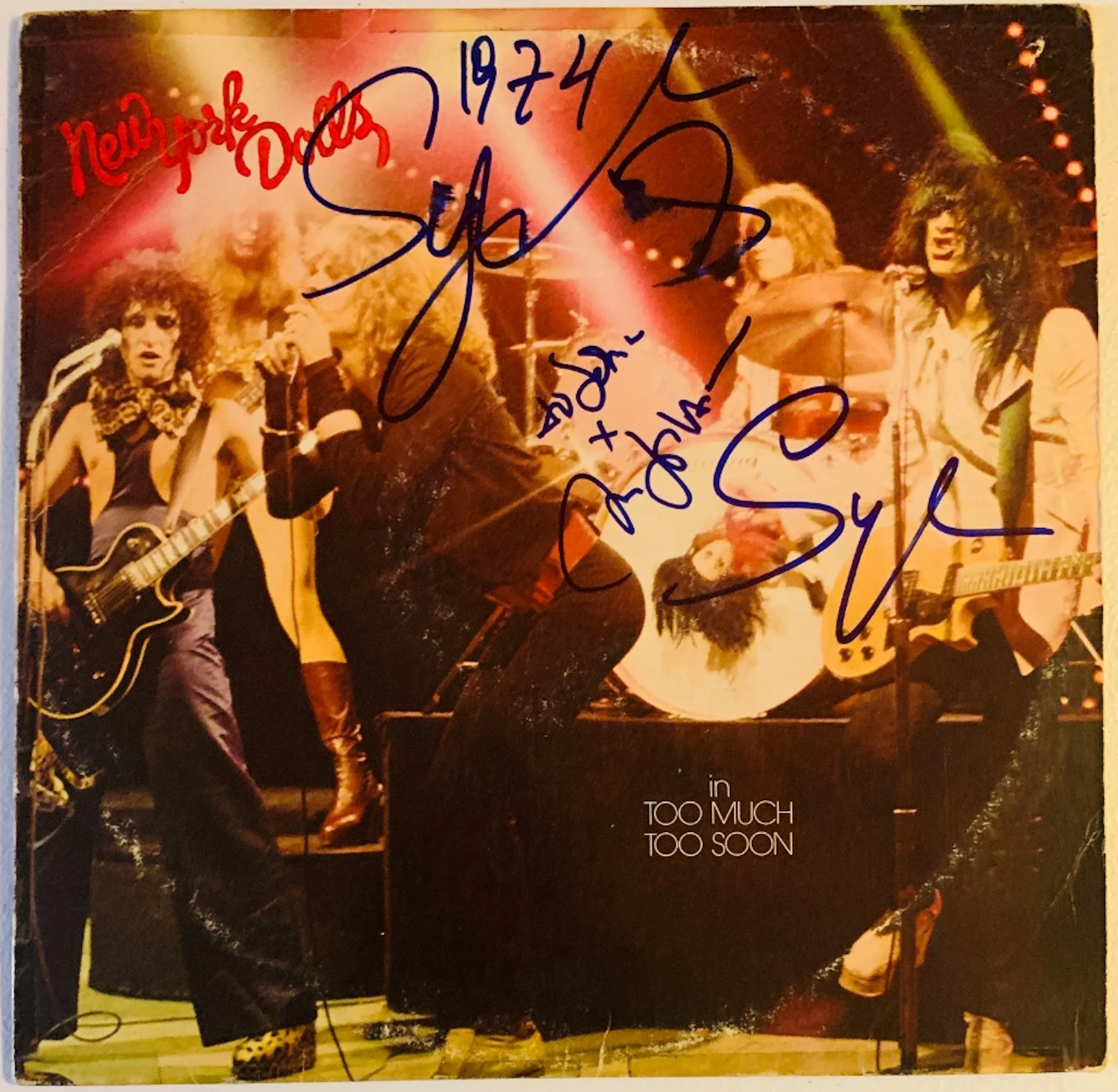 New York Dolls: Sylvian Sylvain & David Johansen Signed "Too Much