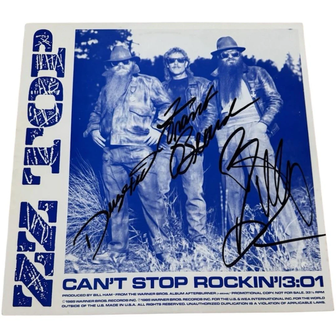 ZZ Top: Billy Gibbons, Dusty Hill & Frank Beard Signed "Can't Stop