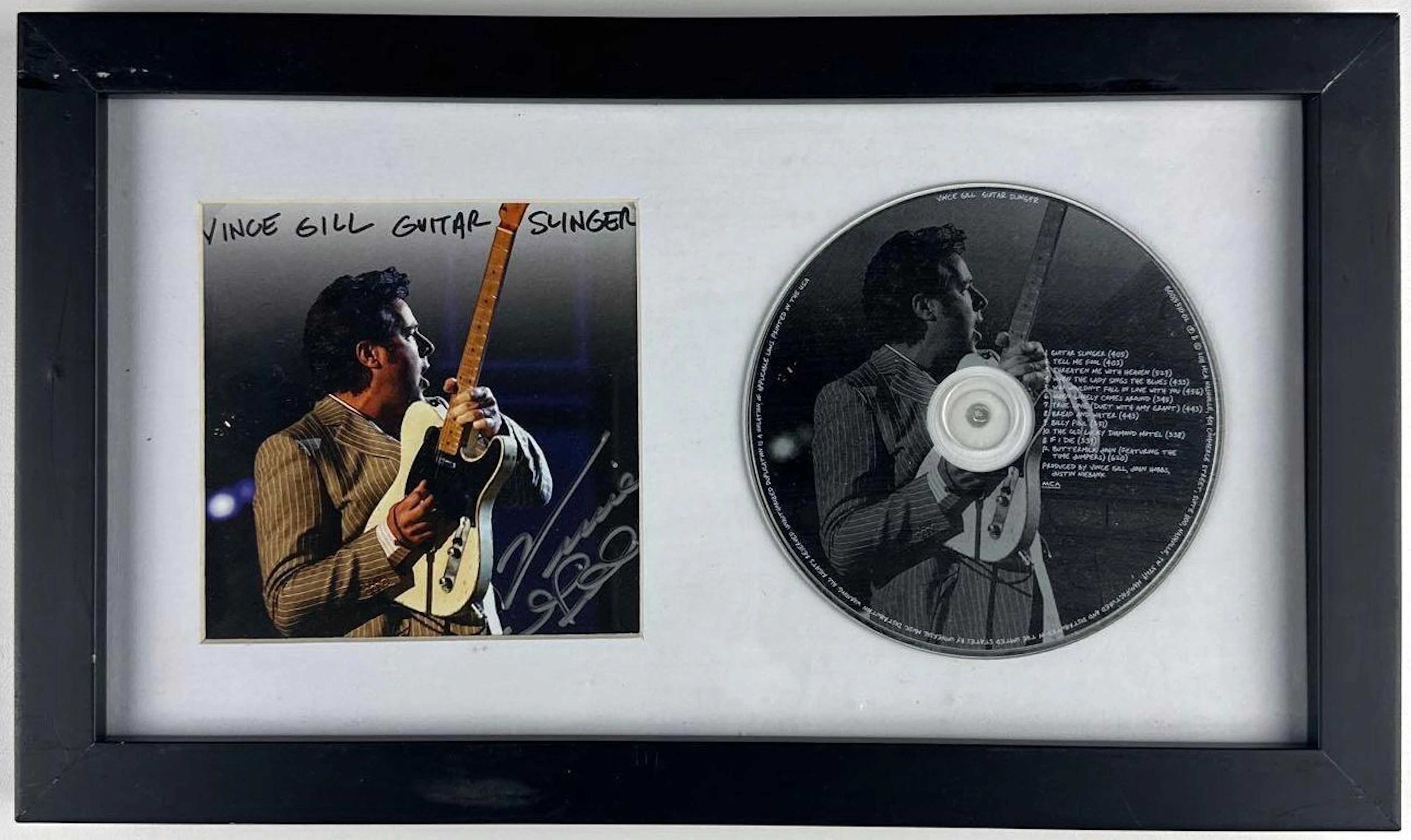 Vince Gill Signed "Guitar Slinger" CD Framed Display (Third Party Guaranteed)
