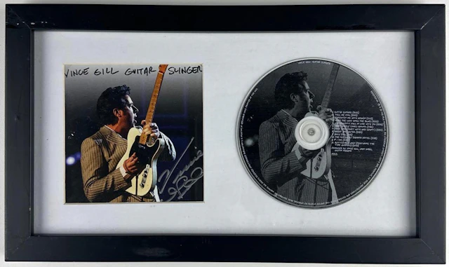 Vince Gill Signed "Guitar Slinger" CD Framed Display (Third Party Guaranteed)