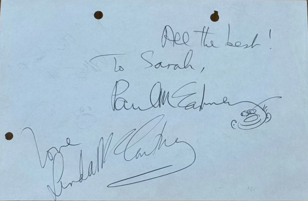 The Beatles: Paul & Linda McCartney Signed Album Page (2 Sigs) (PSA/DNA)