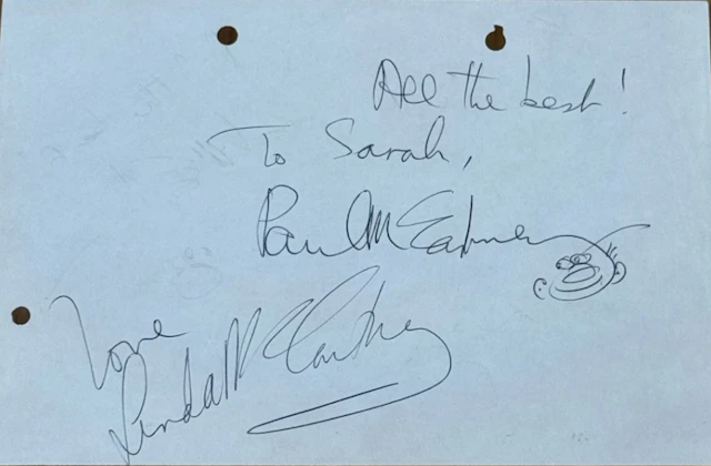 The Beatles: Paul & Linda McCartney Signed Album Page (2 Sigs) (PSA/DNA)