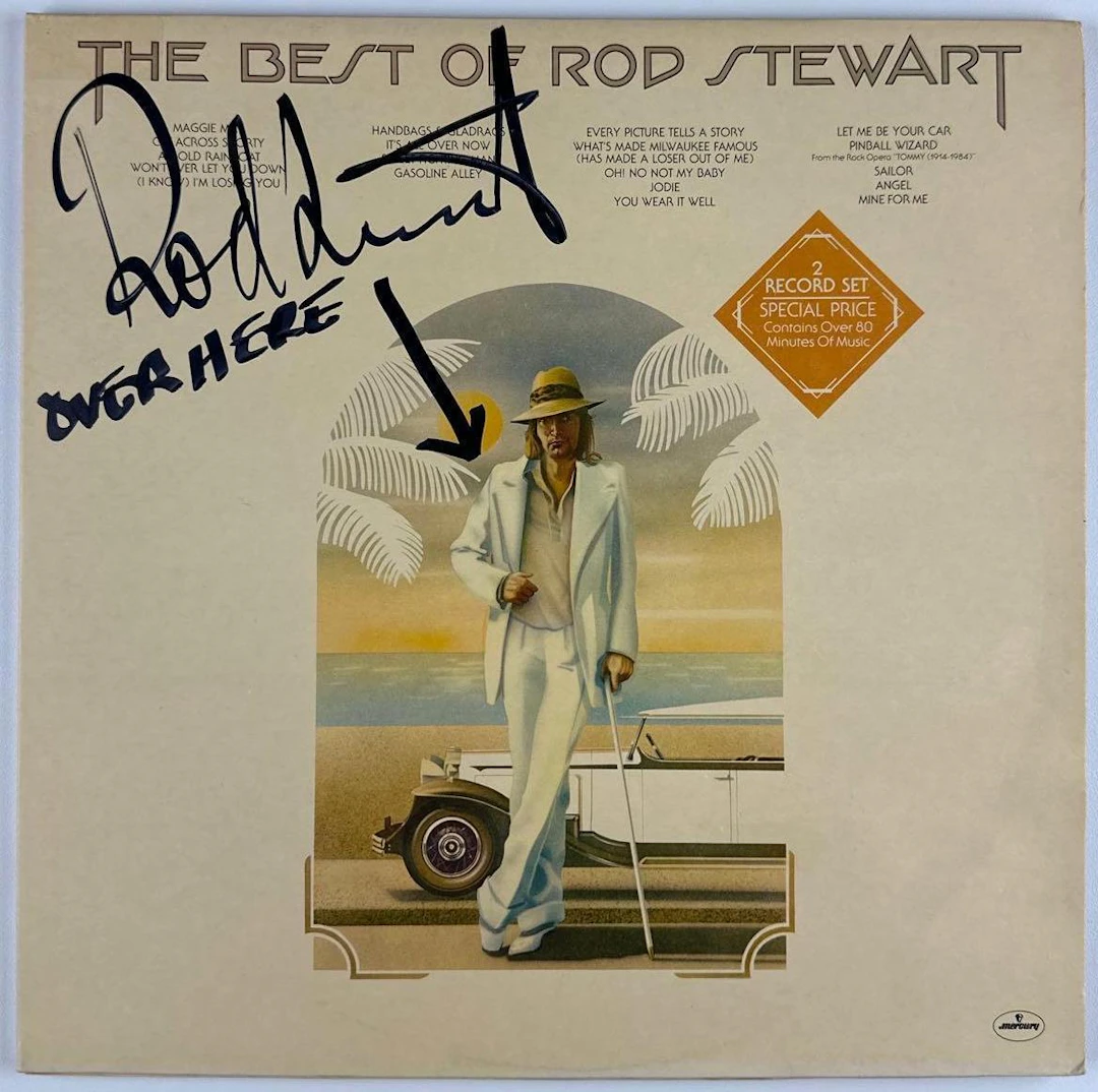 Faces: Rod Stewart Signed "The Best of Rod Stewart" Album (Third Party