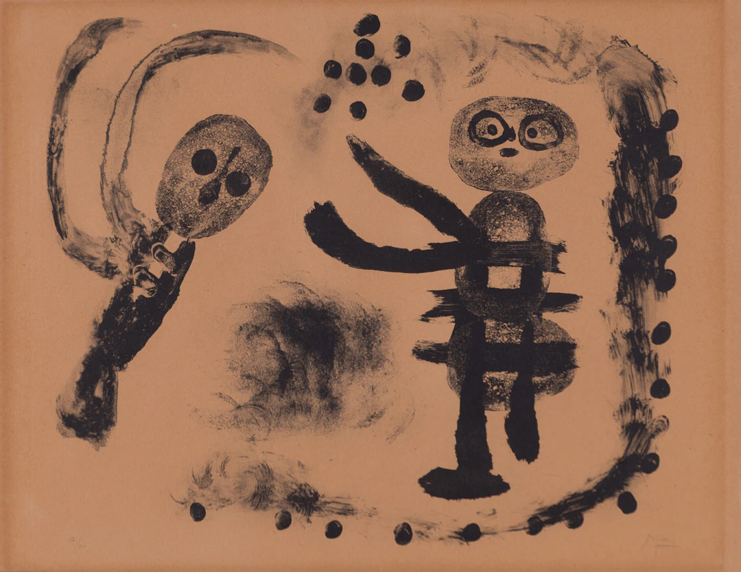 Joan Miró (1893-1983) - Two Figures, Lithograph on Arches (Maeght