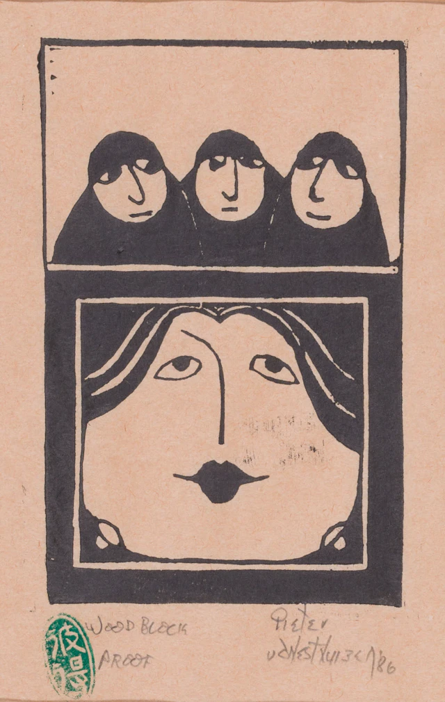 Pieter van der Westhuizen (1931-2008) - Four Faces, 1986