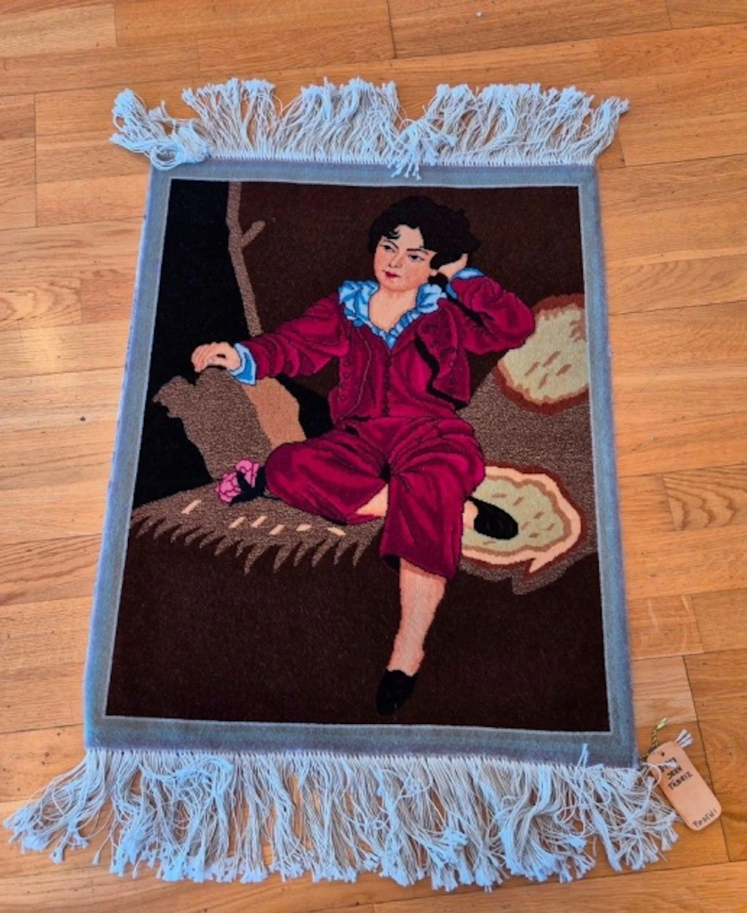 HANDKNUTEN MATTA 55X64CM TÄBRIZ PUSHTI IRAN