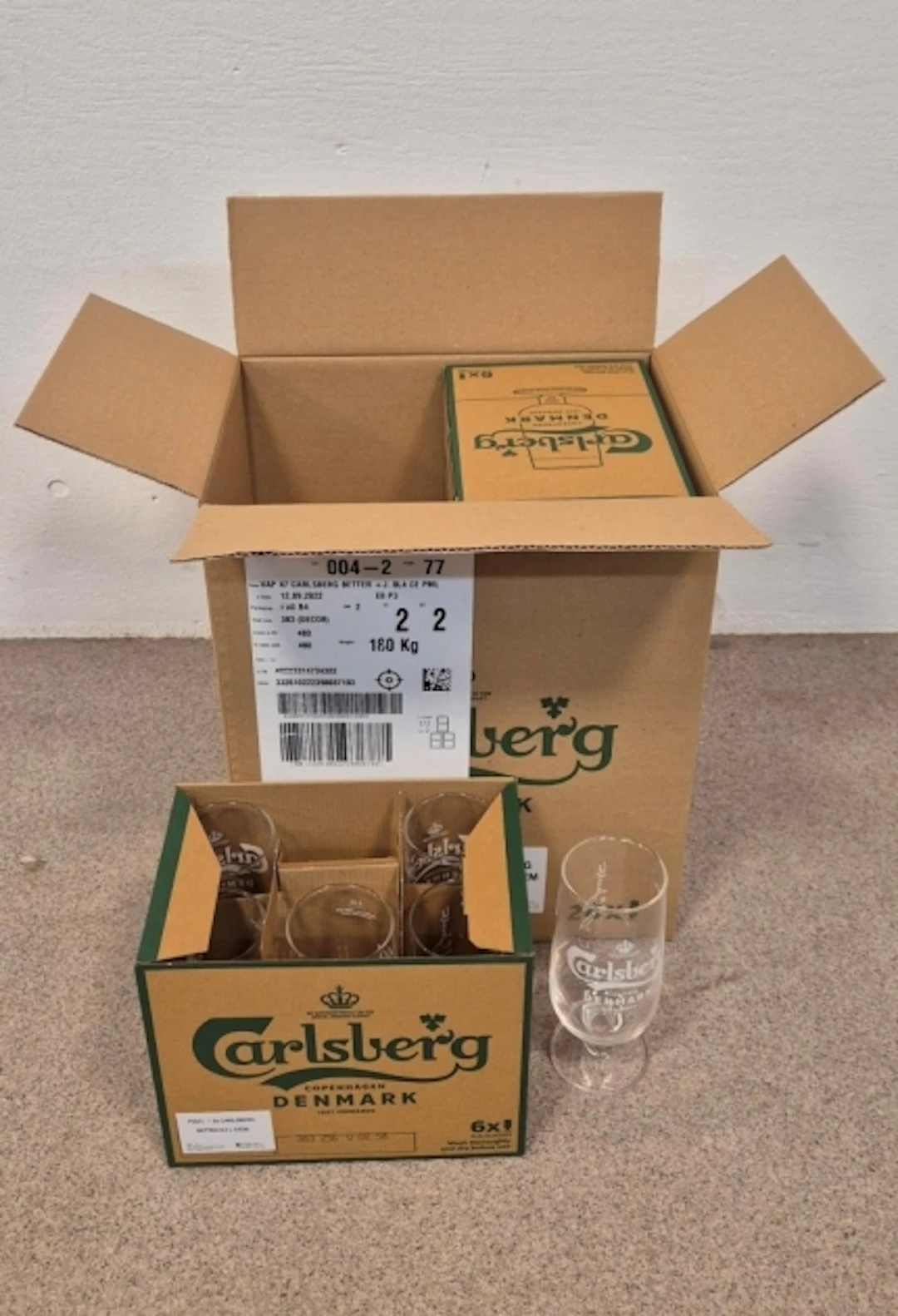 24ST ÖLGLAS CARLSBERG 40CL