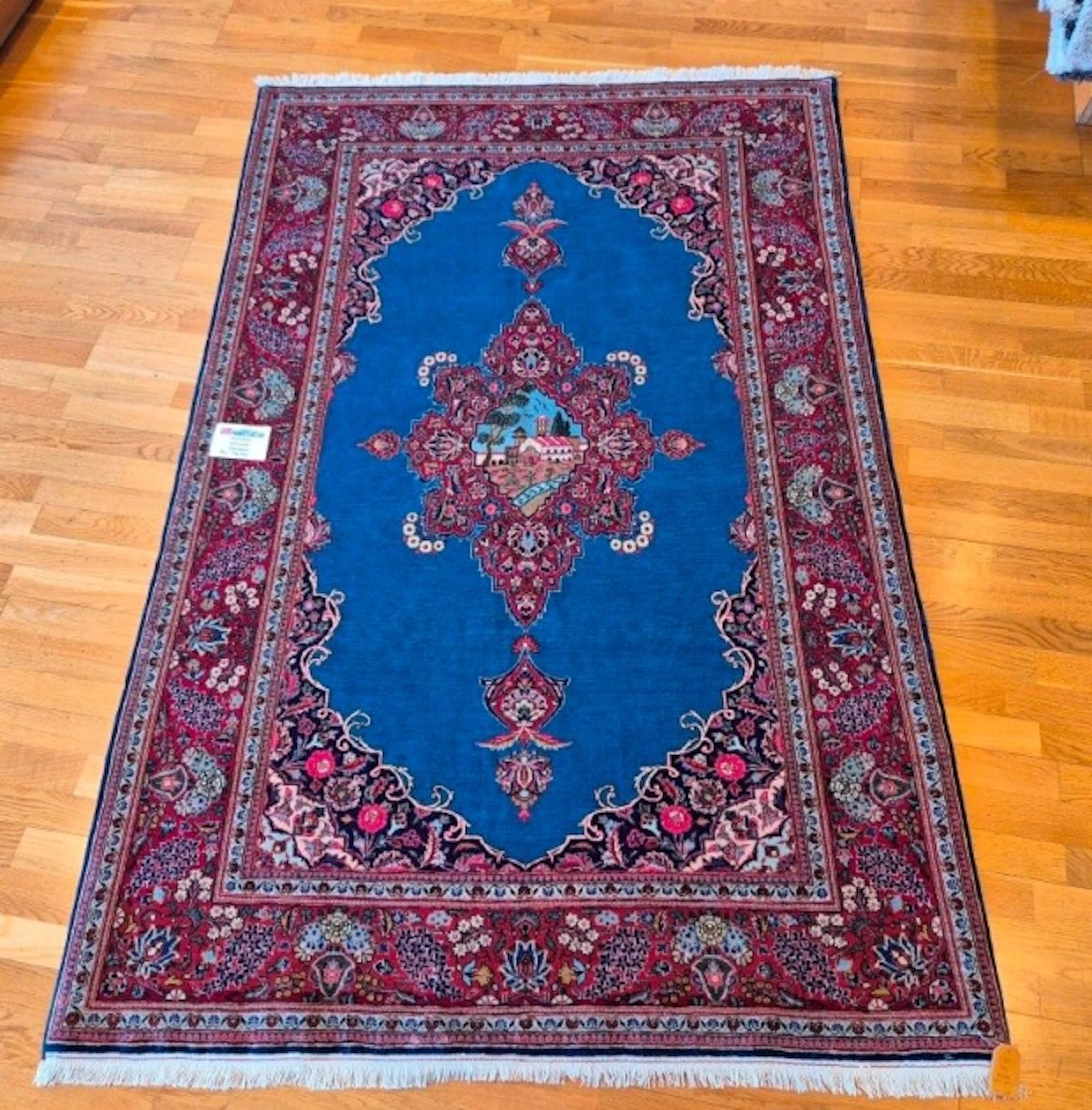 HANDKNUTEN MATTA 130X203CM KASHAN IRAN SEMIANTIK