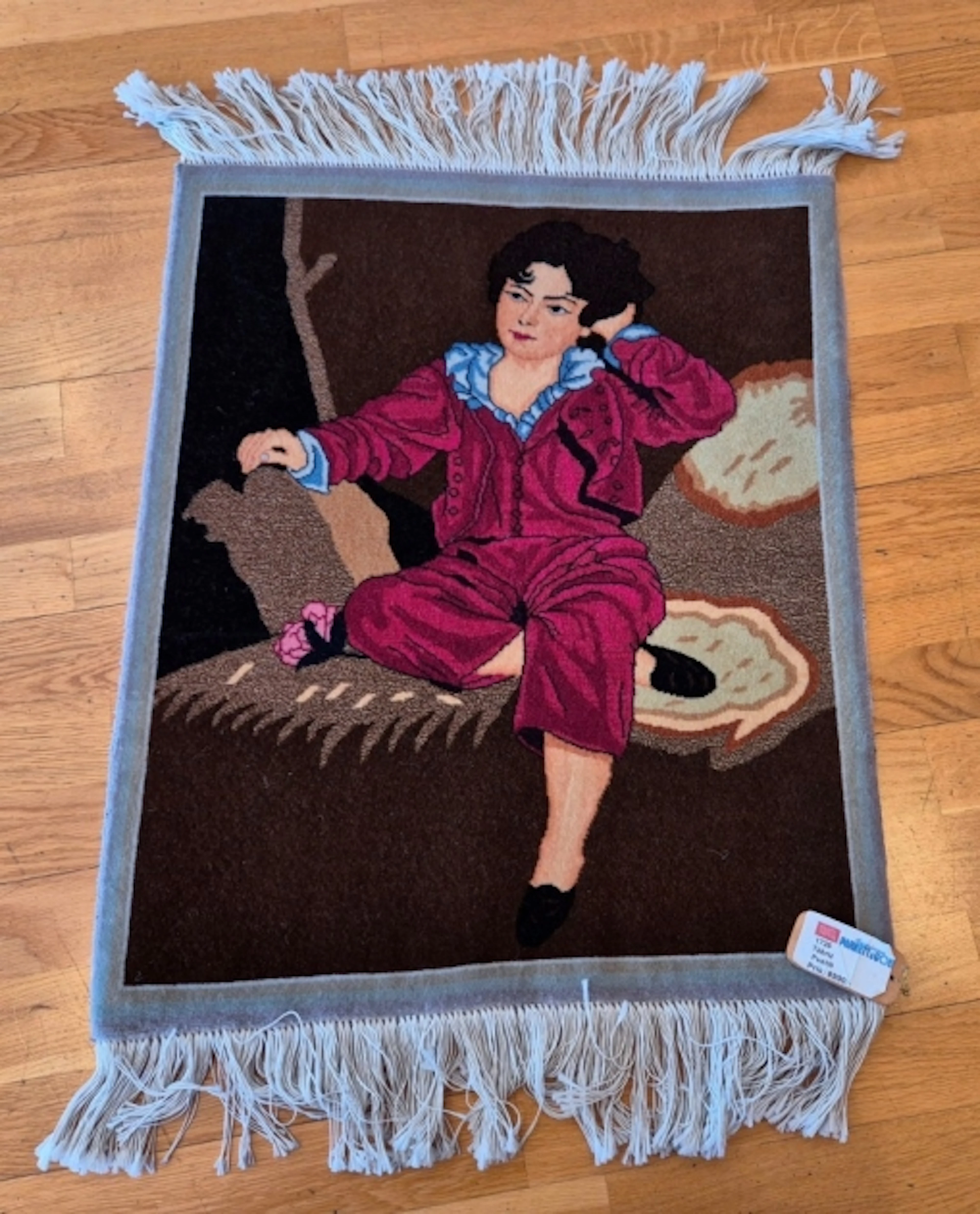 HANDKNUTEN MATTA 55X64CM TÄBRIZ PUSHTI IRAN