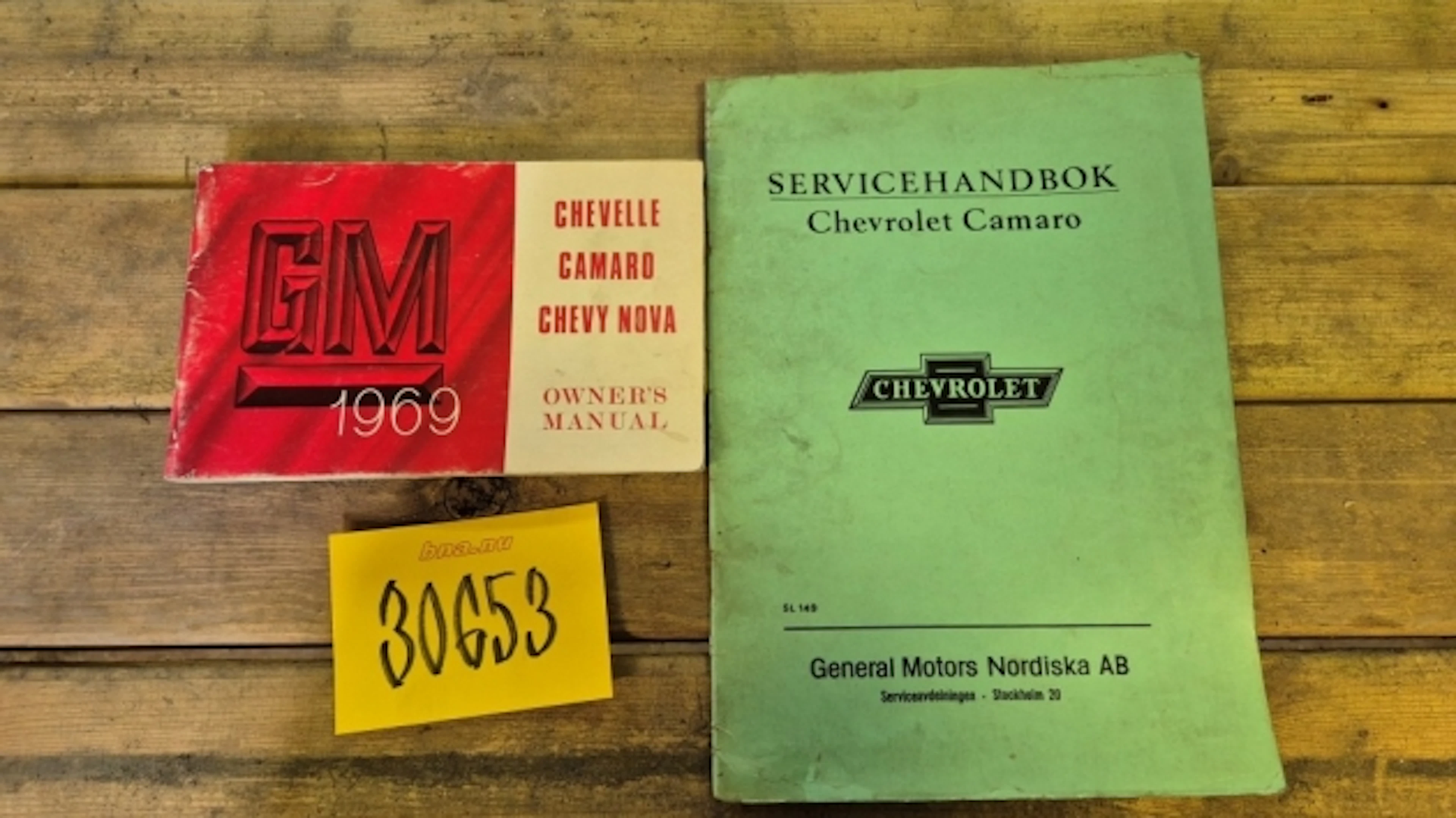 HANDBOK + SERVICE BOK CAMARO 1967+1969