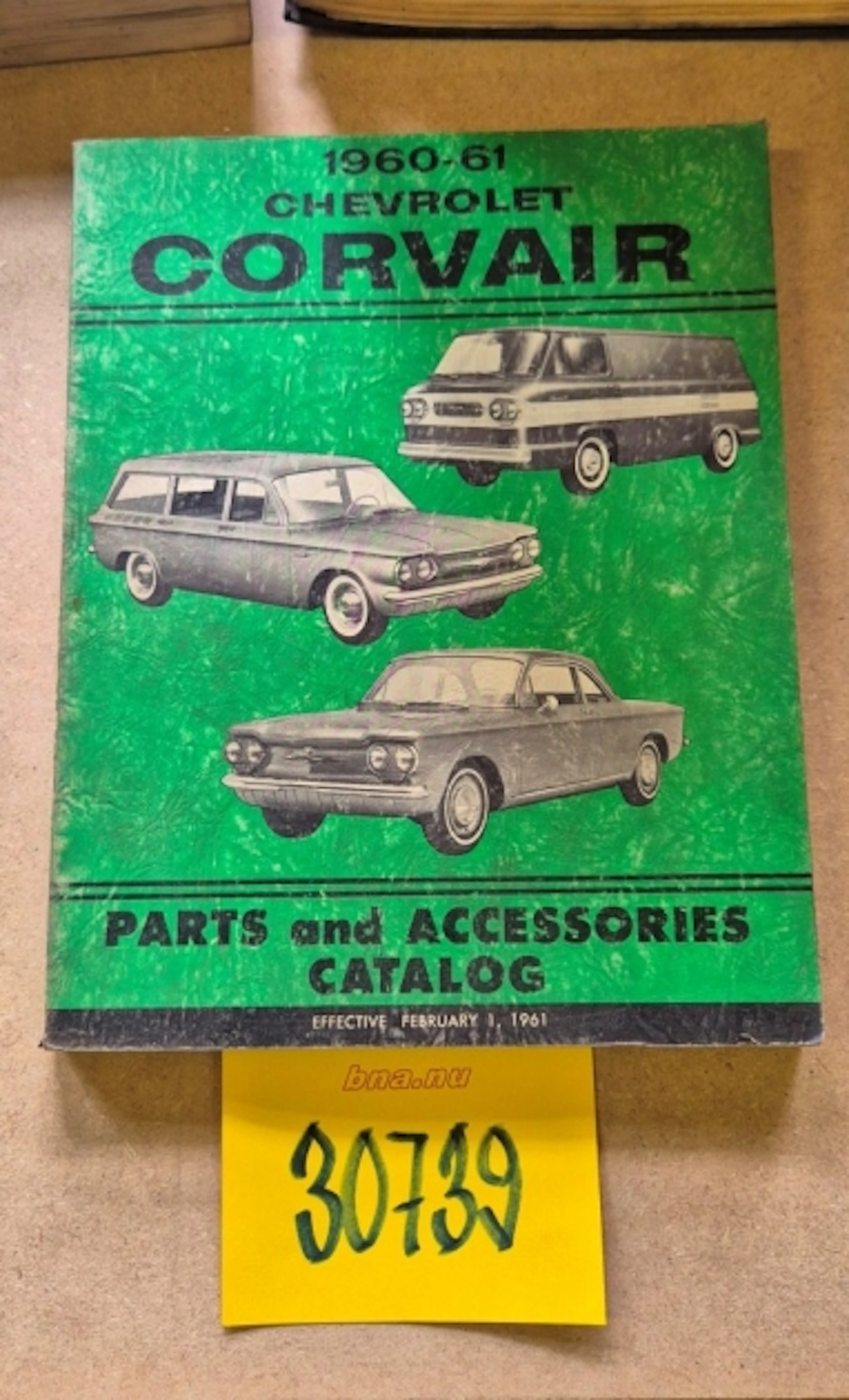 KATALOG SERVICE/DELAR CHEVROLET CORVAIR 1960-61