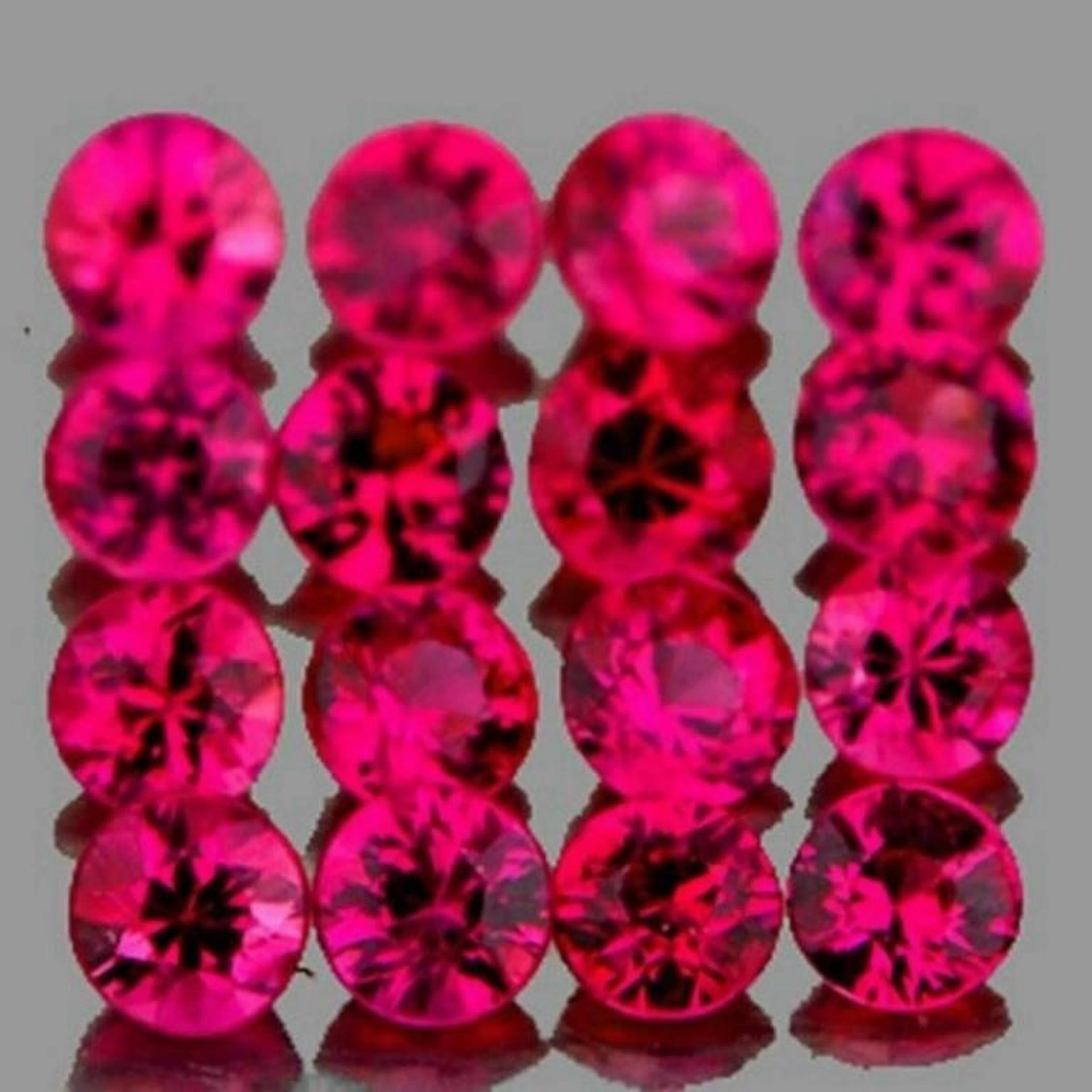 Natural Purple/Red Burma Ruby 35 Pcs - Untreated
