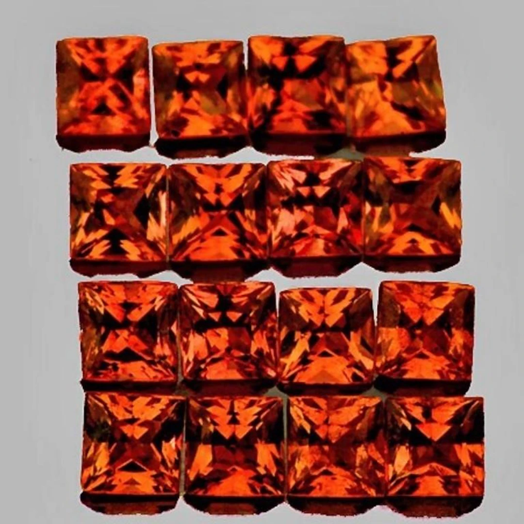 Natural Madeira Orange Citrine 30 Pcs(Flawless-VVS