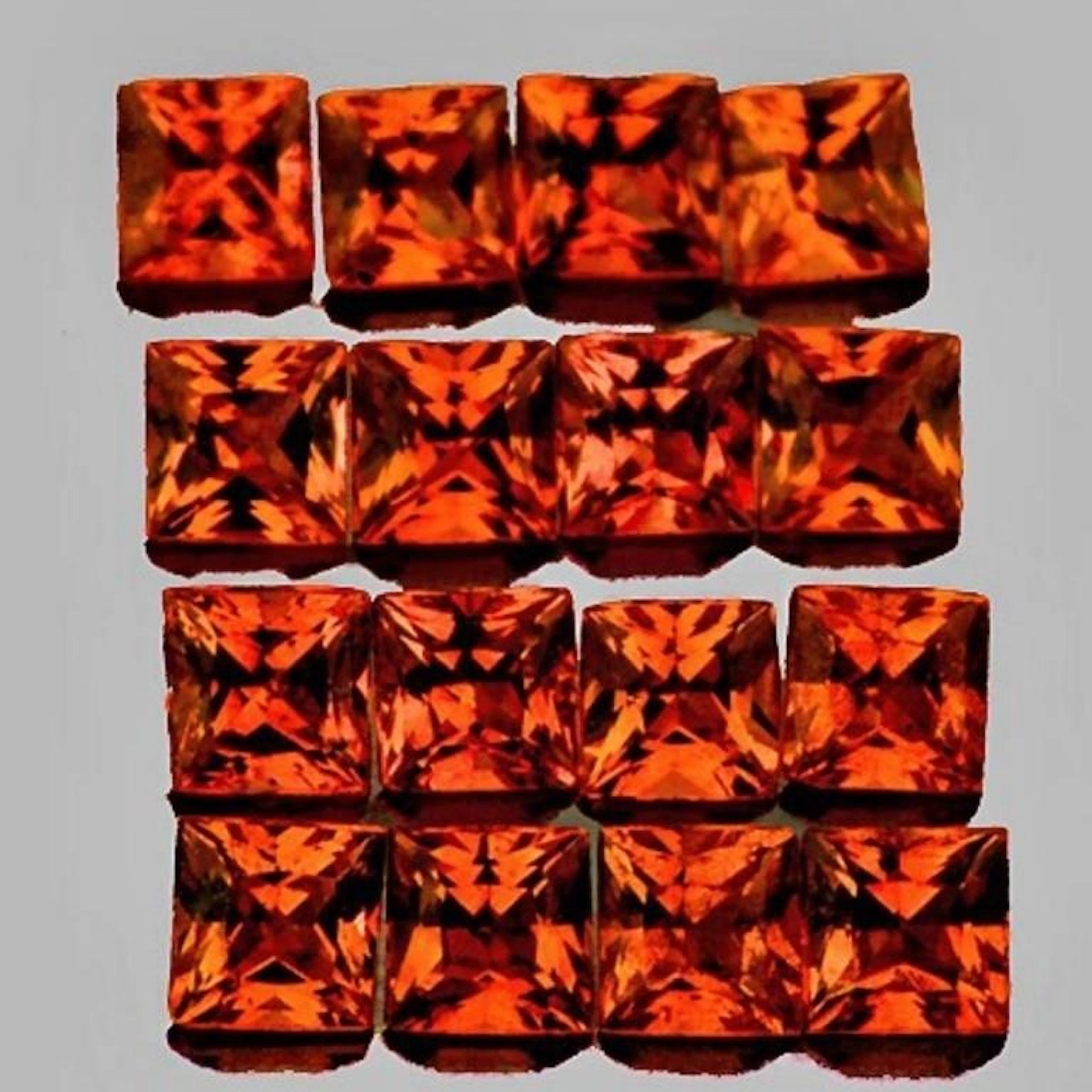 Natural Madeira Orange Citrine 30 Pcs(Flawless-VVS