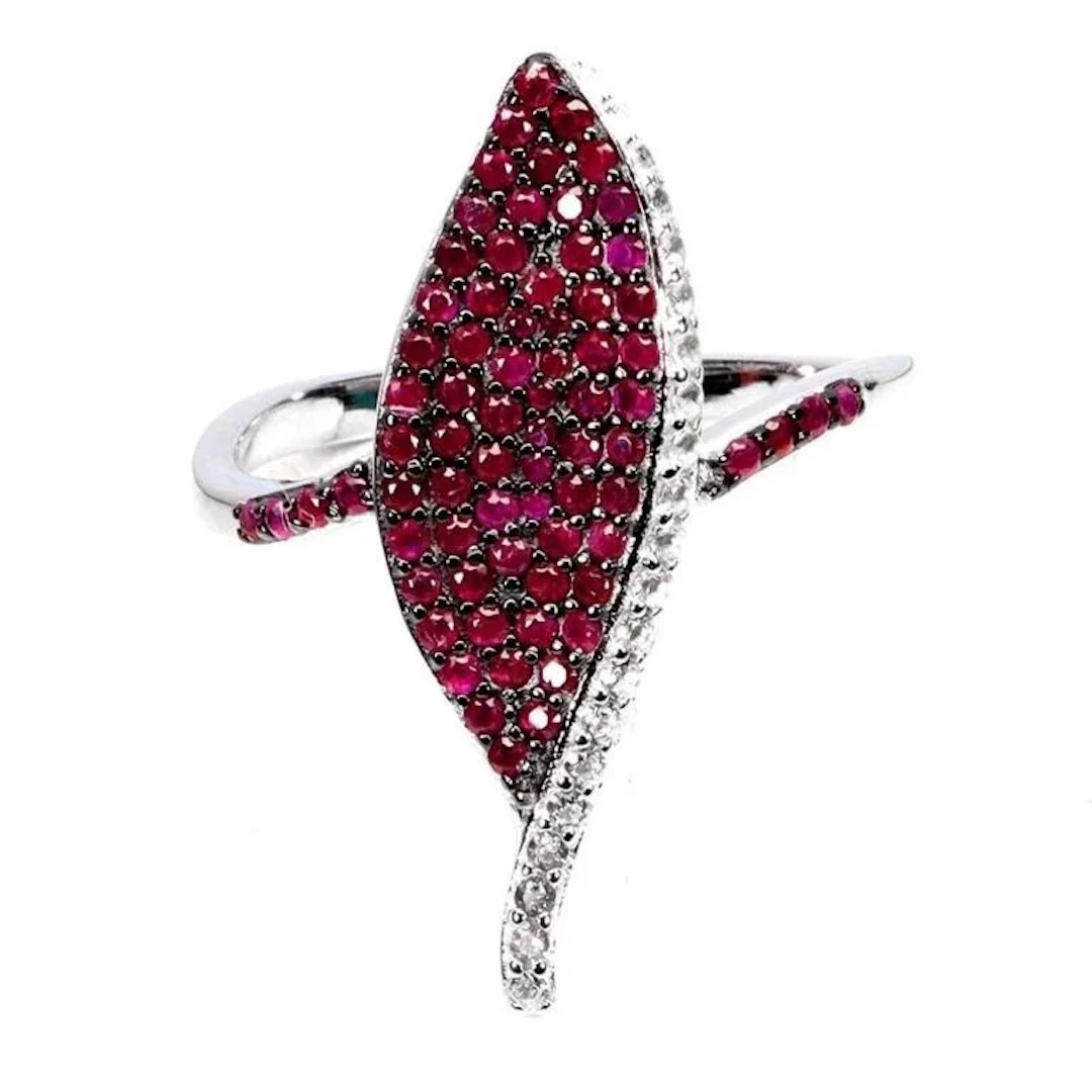 Natural Burma Red Ruby Ring