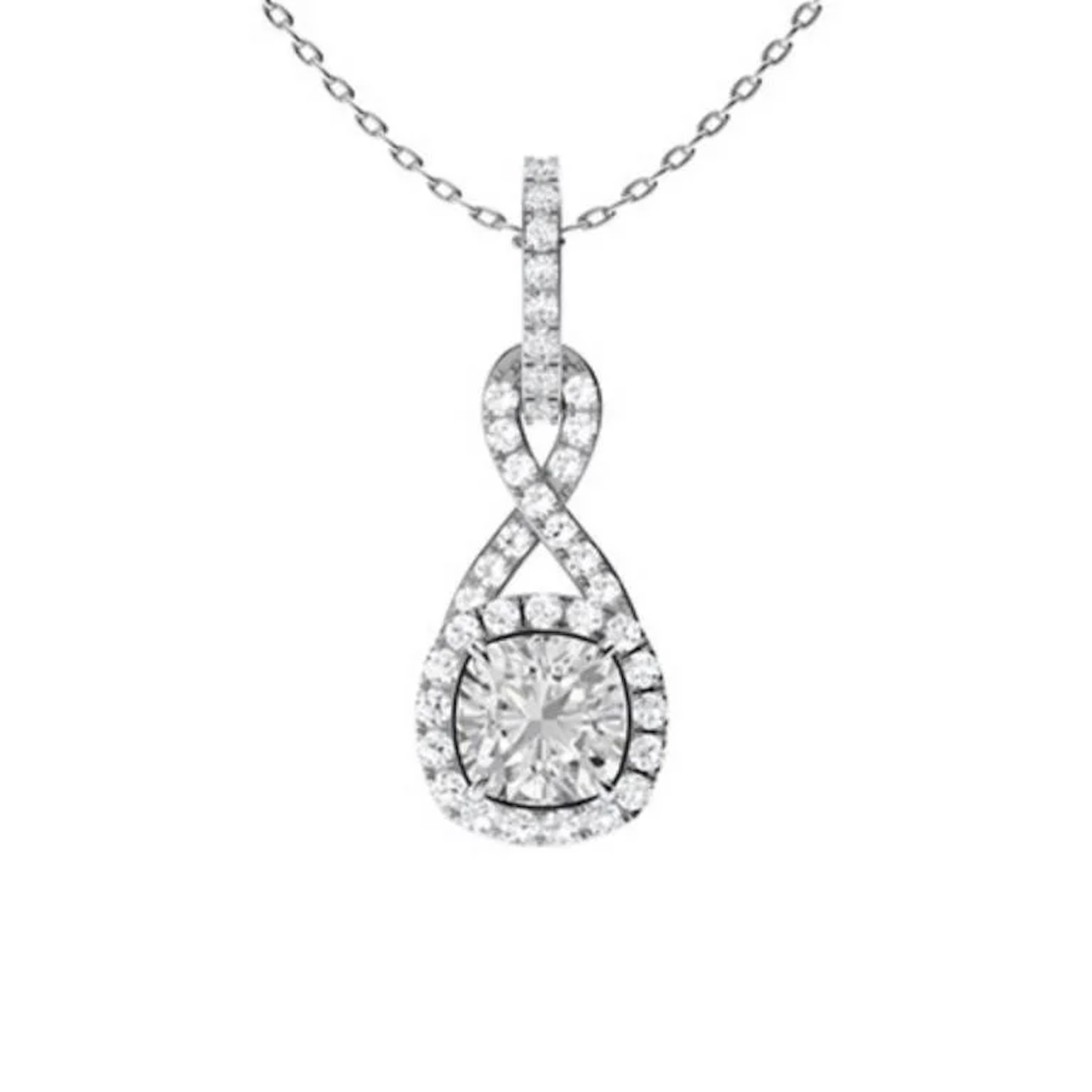 Gold & White Diamonds 3 Cts Necklace - E/VVS