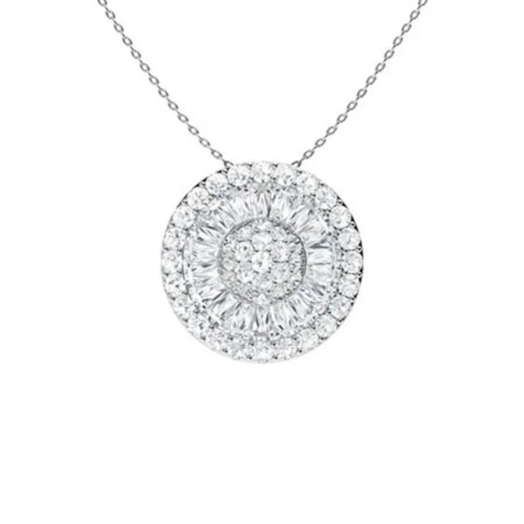 Gold & White Diamonds 3 Cts Necklace - E/VVS
