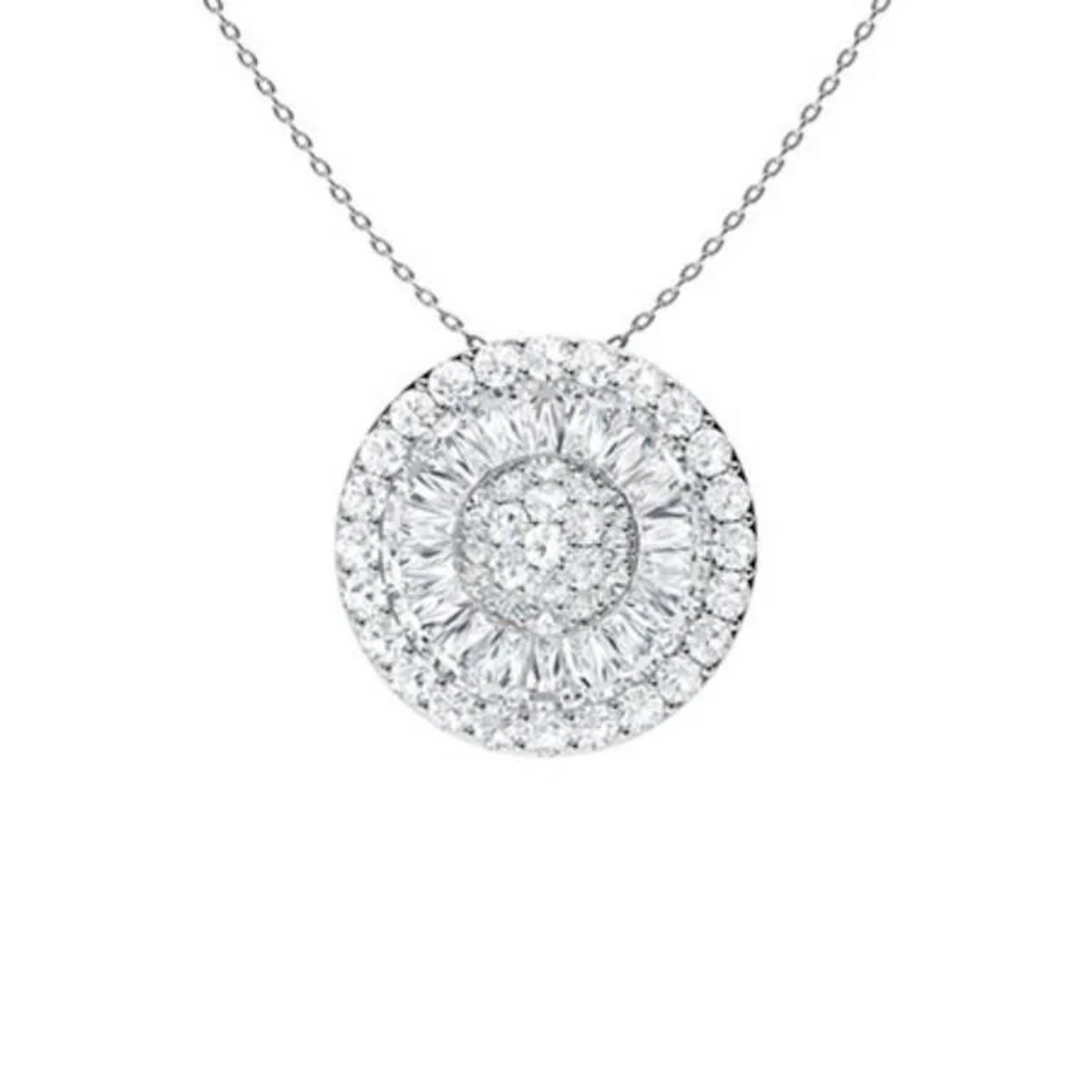 Gold & White Diamonds 3 Cts Necklace - E/VVS
