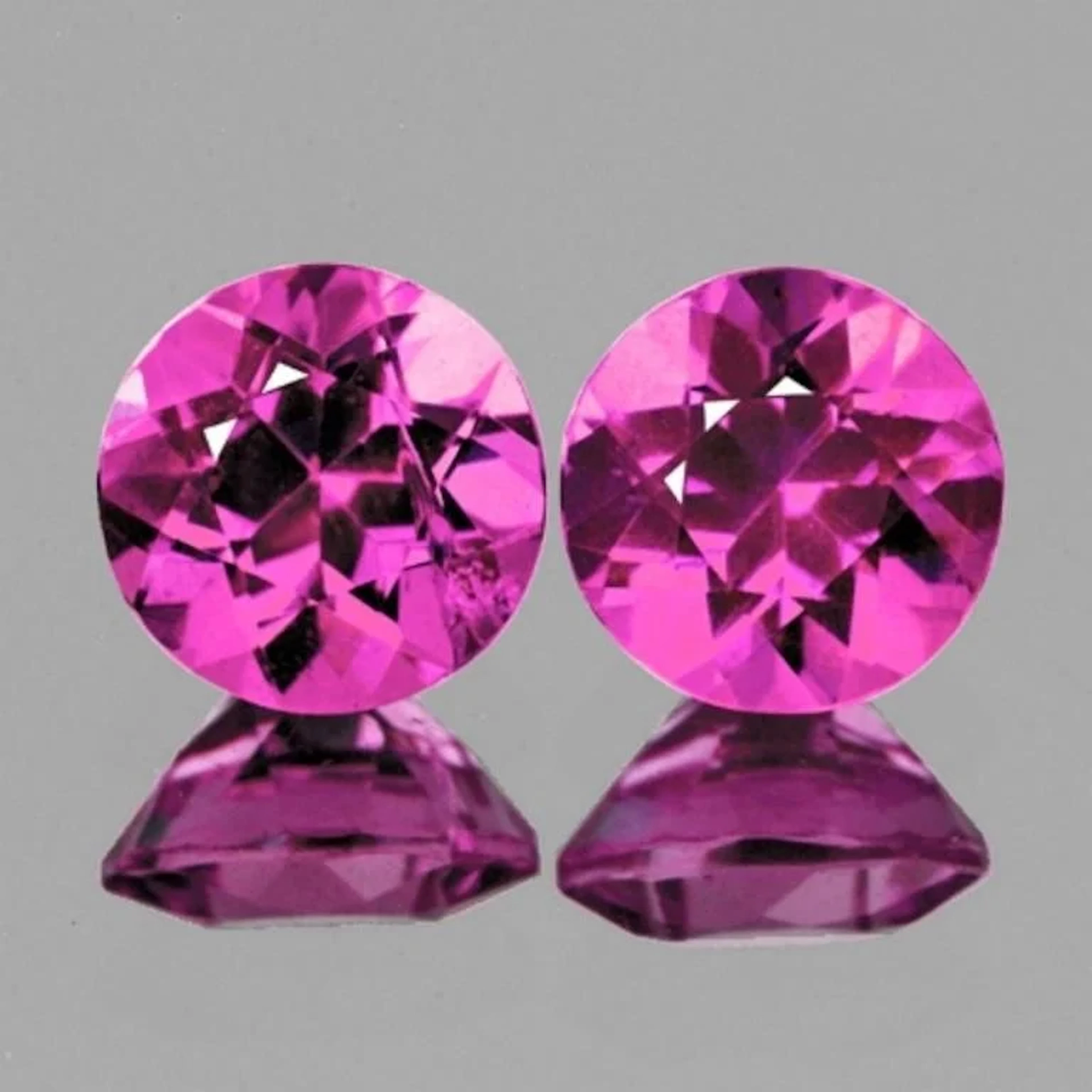 Natural Brilliant Pink Rubellite Pair - VS