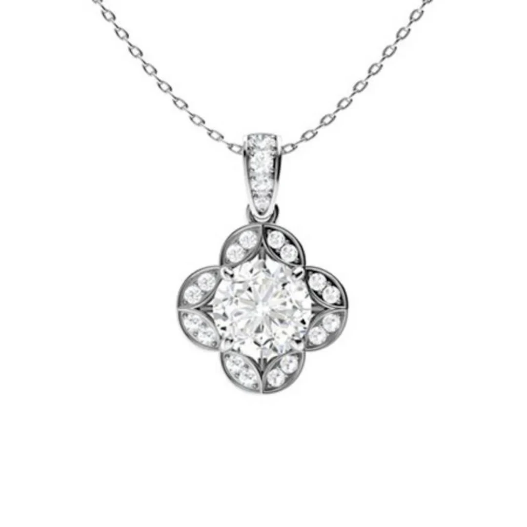 Gold & White Diamonds 2.50 Cts Necklace - E/VVS