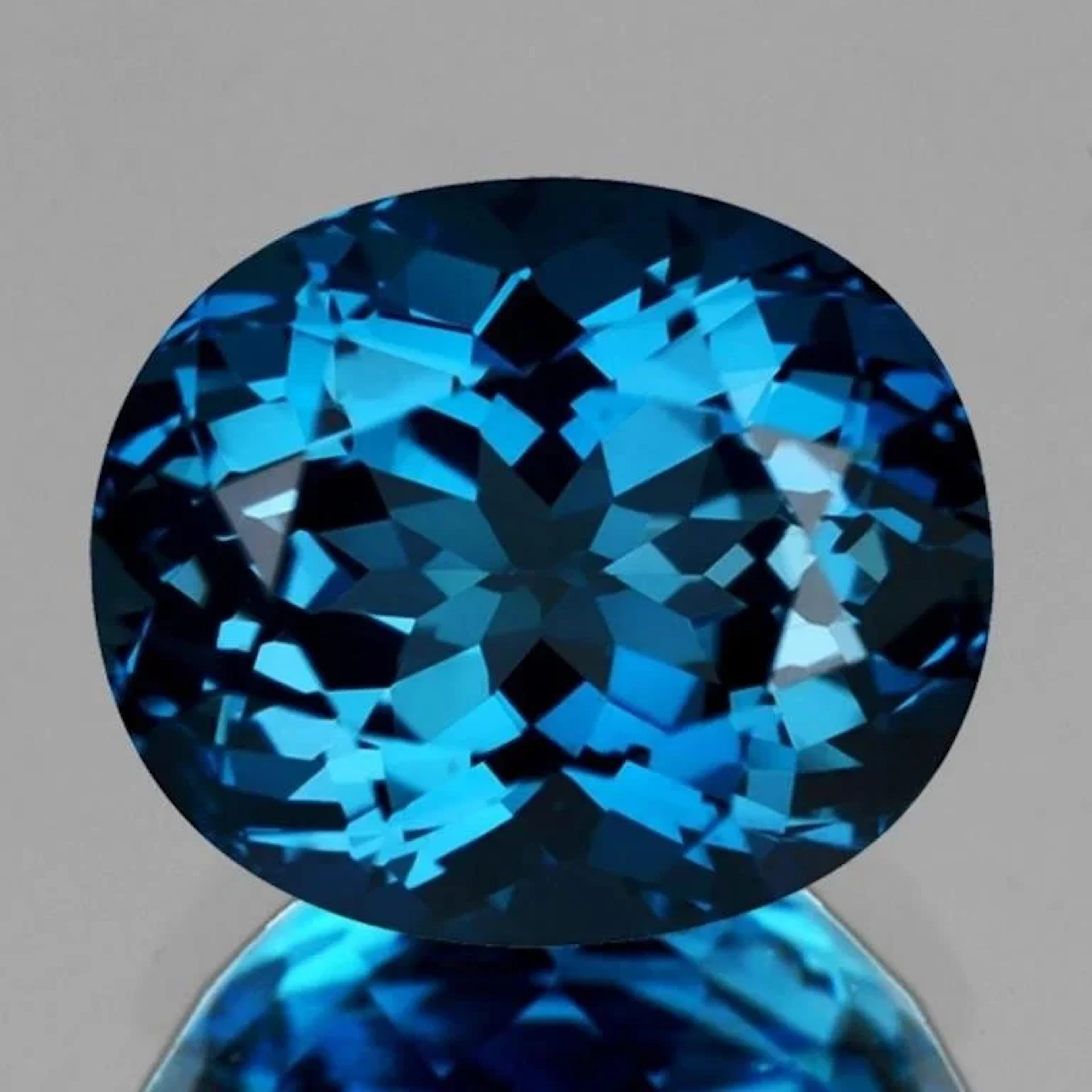 Natural Intense London Blue Topaz {Flawless-VVS}